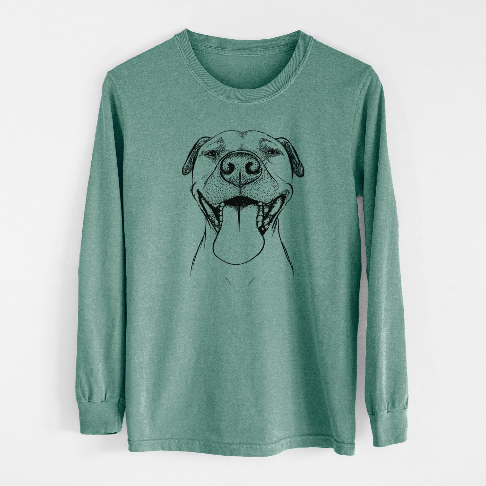 Bare Jack the Happy Mixed Breed - Men's Heavyweight 100% Cotton Long Sleeve - Image 12