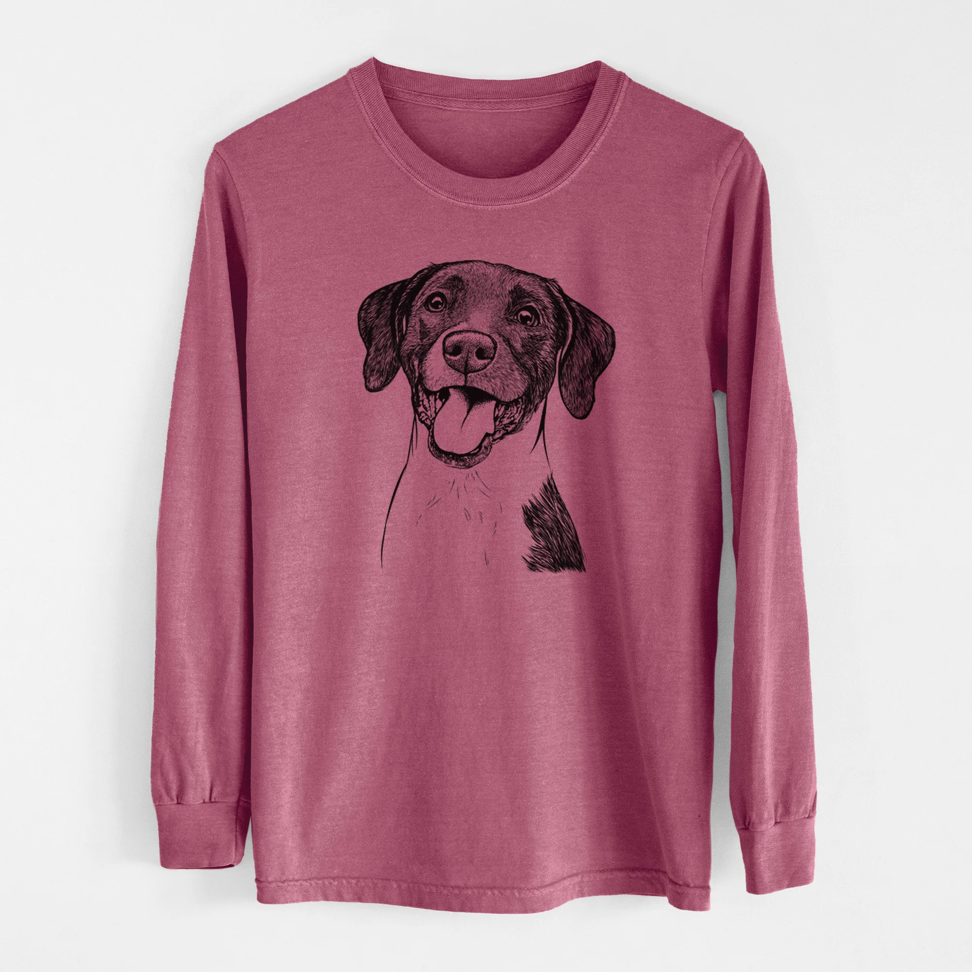 Bare Harper the Mixed Breed - Men's Heavyweight 100% Cotton Long Sleeve - Image 10