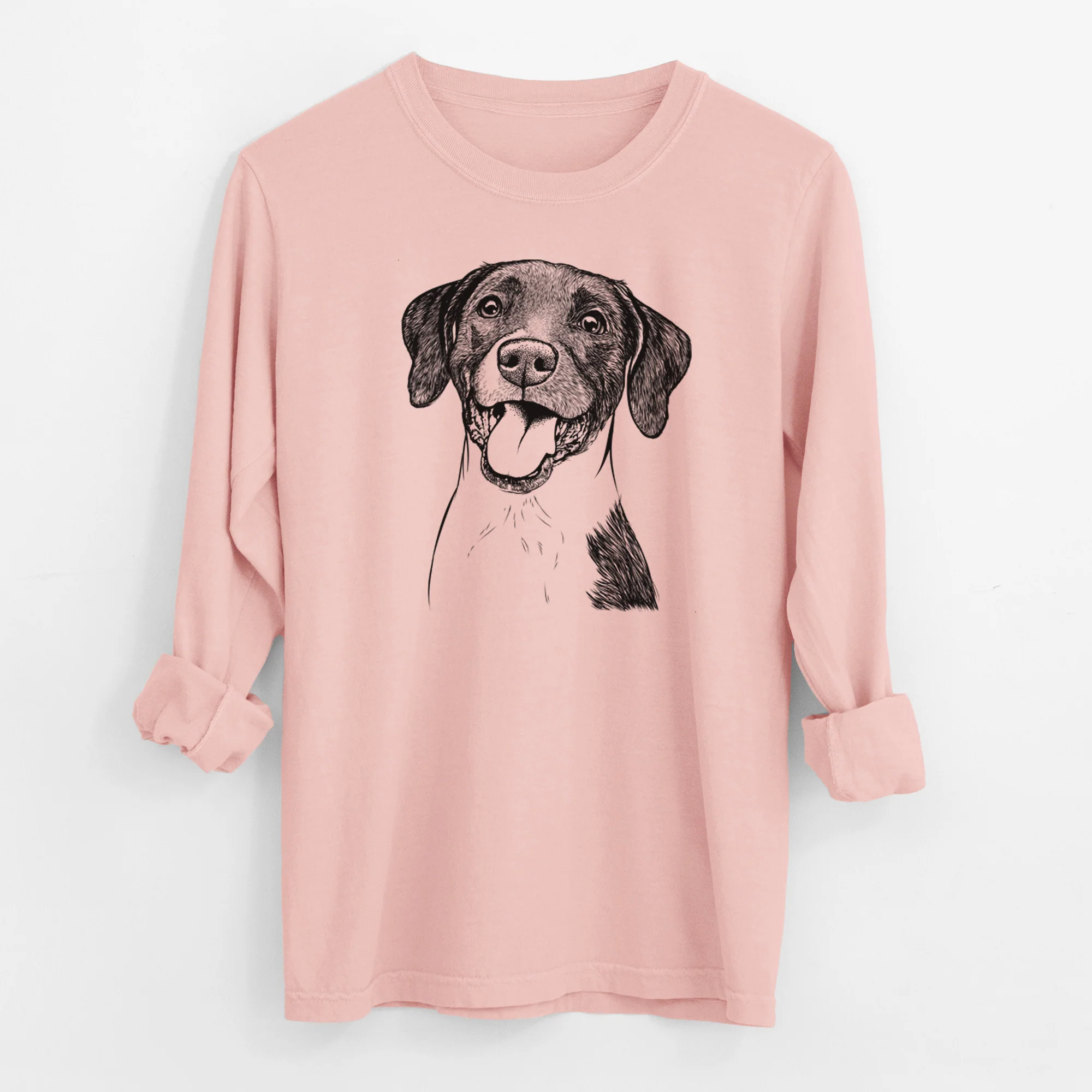 Bare Harper the Mixed Breed - Men's Heavyweight 100% Cotton Long Sleeve - Image 11