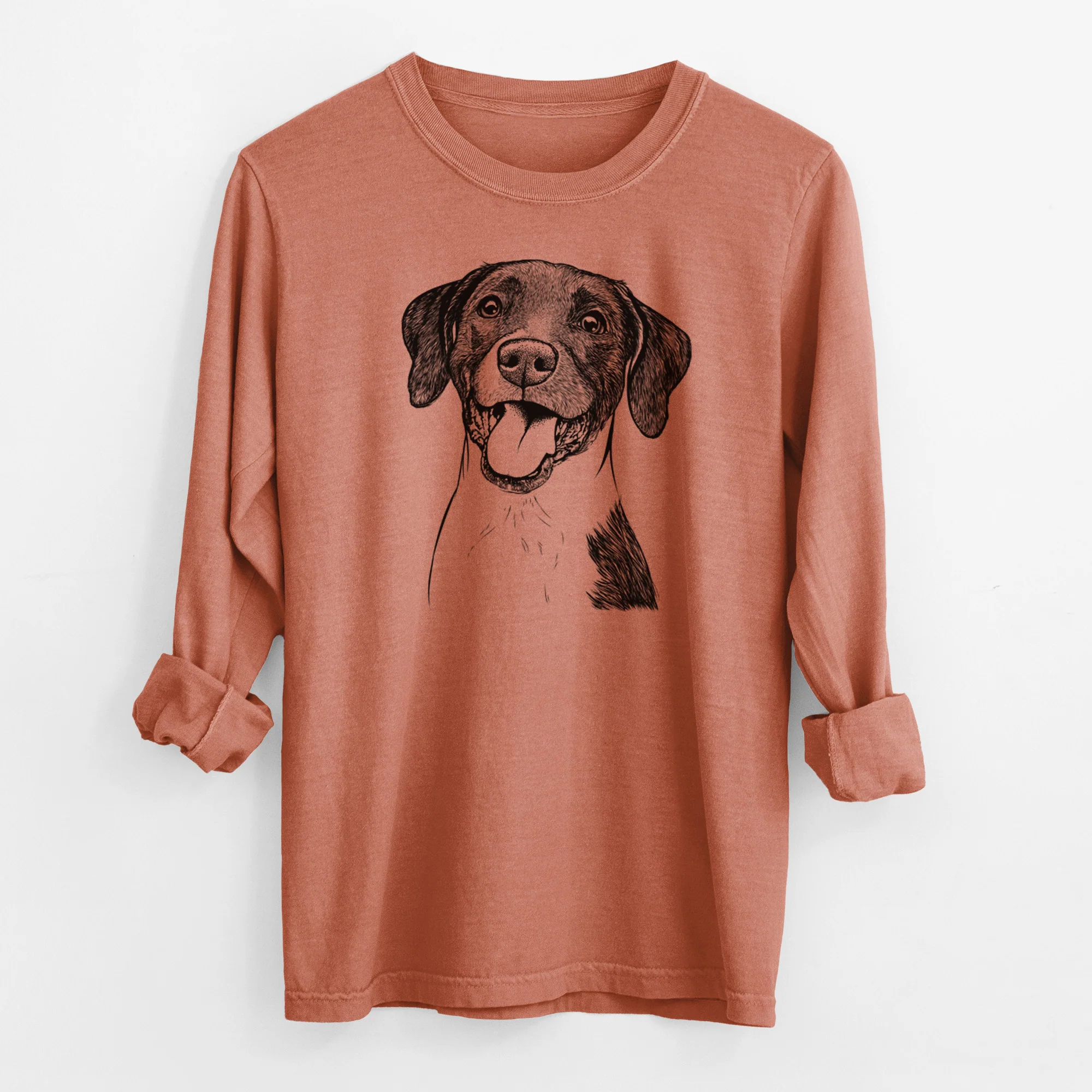 Bare Harper the Mixed Breed - Men's Heavyweight 100% Cotton Long Sleeve - Image 13