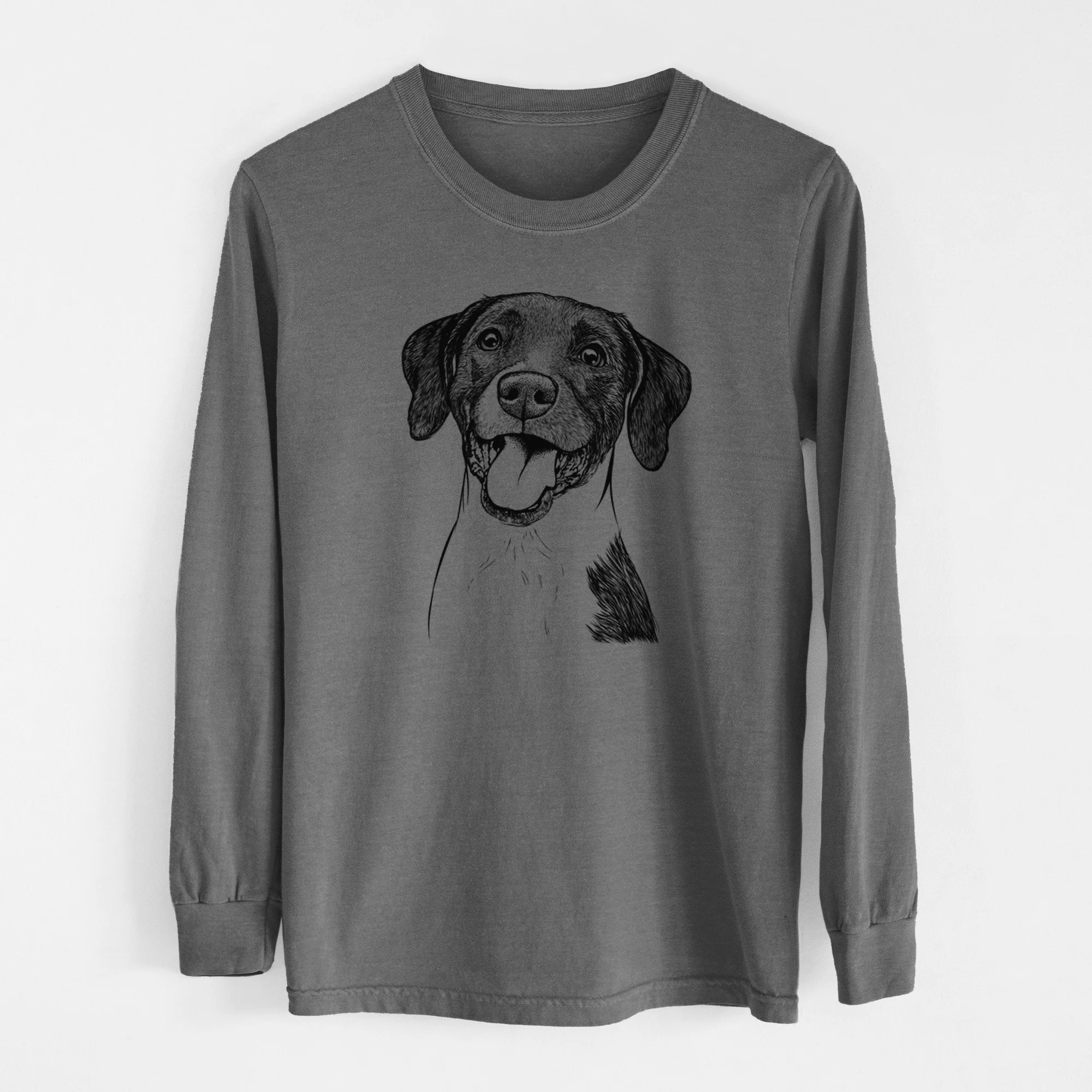Bare Harper the Mixed Breed - Men's Heavyweight 100% Cotton Long Sleeve - Image 14