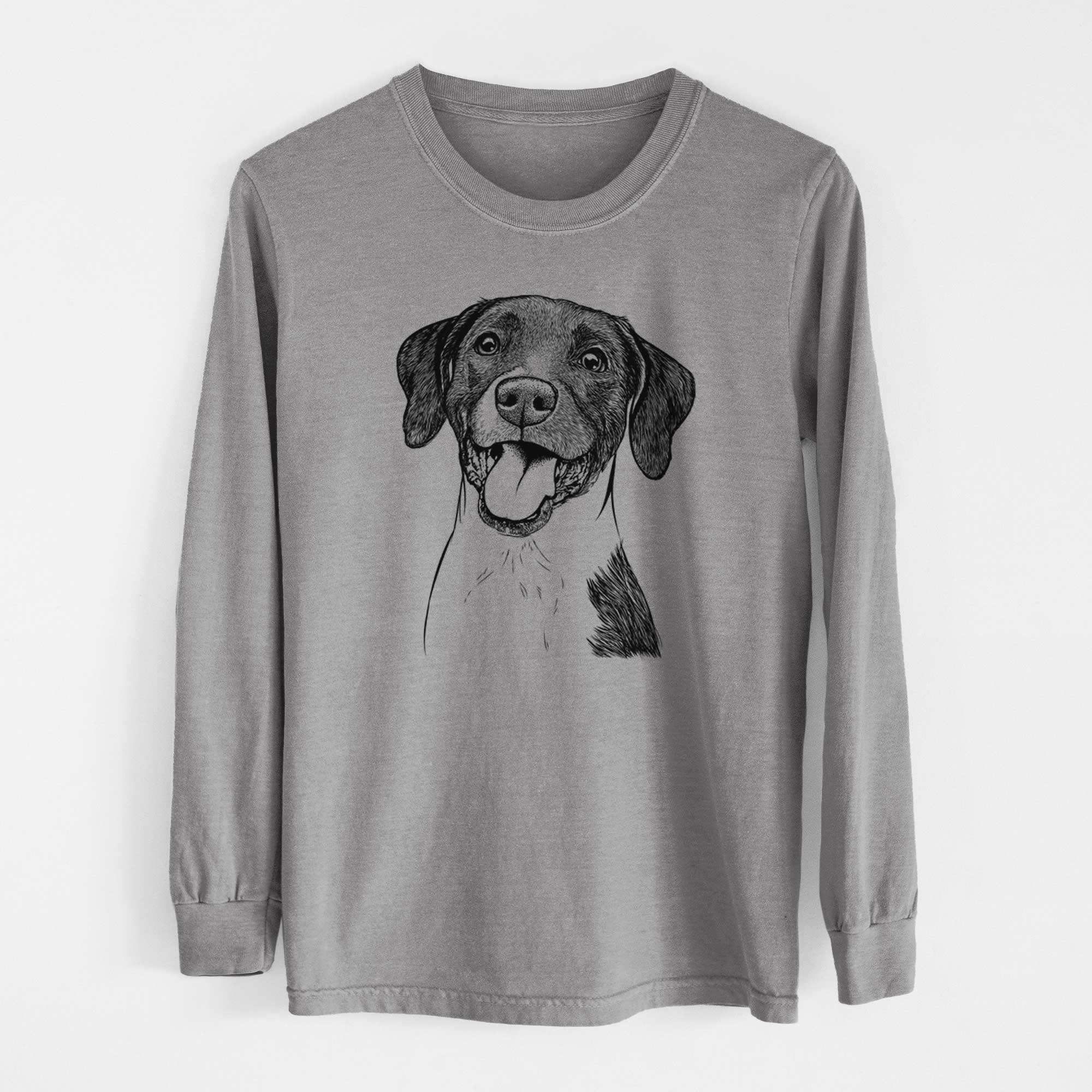 Bare Harper the Mixed Breed - Men's Heavyweight 100% Cotton Long Sleeve - Image 7