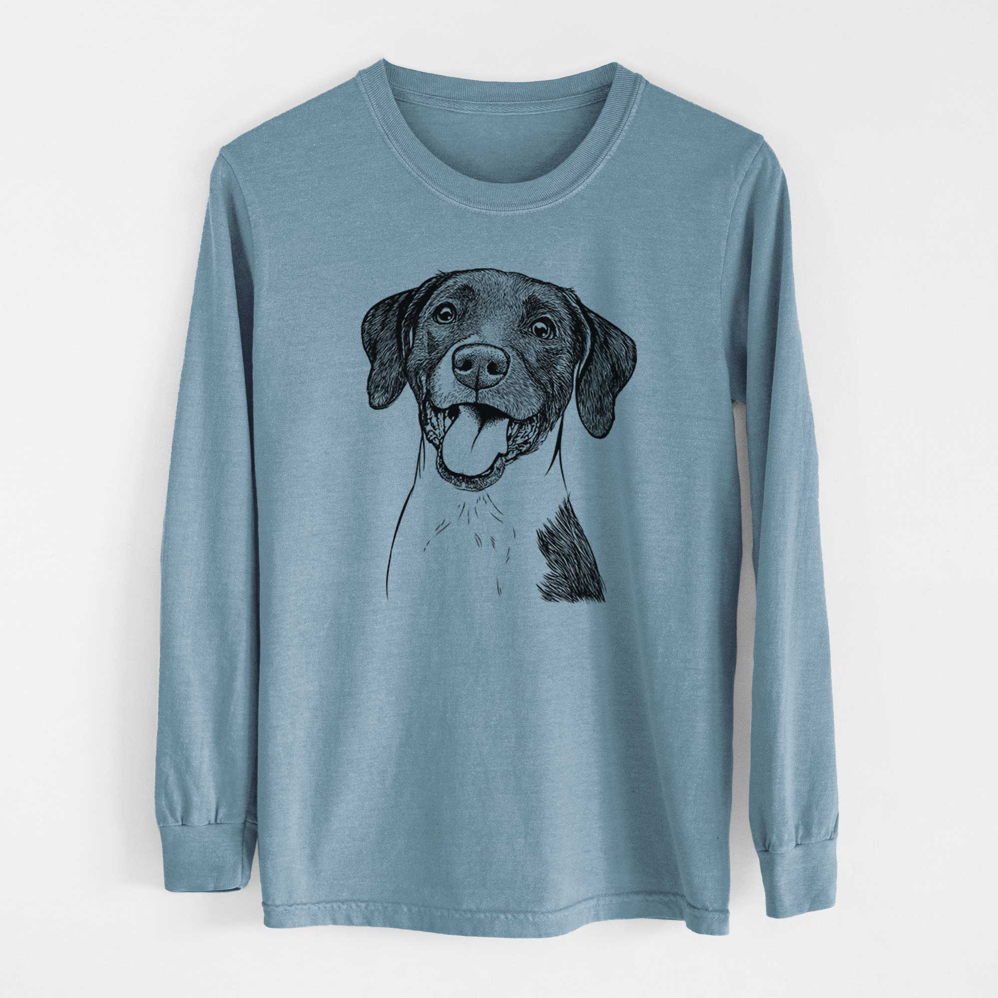 Bare Harper the Mixed Breed - Men's Heavyweight 100% Cotton Long Sleeve - Image 8