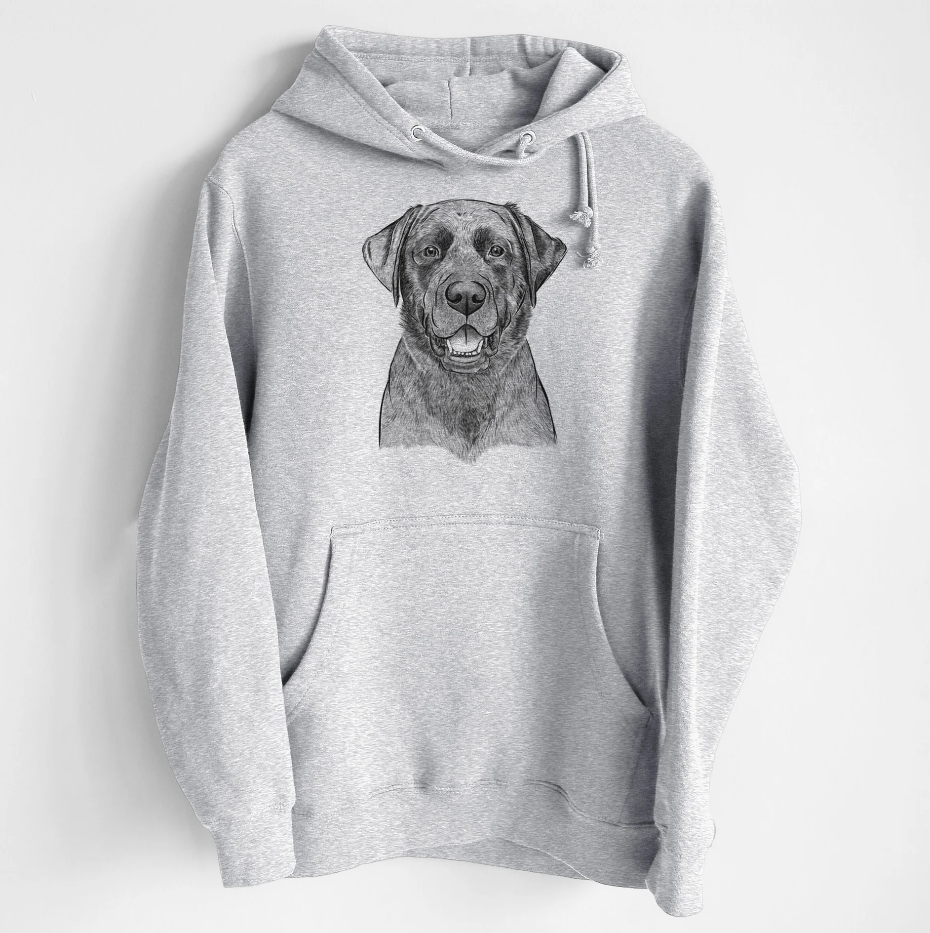 Heath the Black Lab- Heavyweight Fleece Hoodie - Image 6