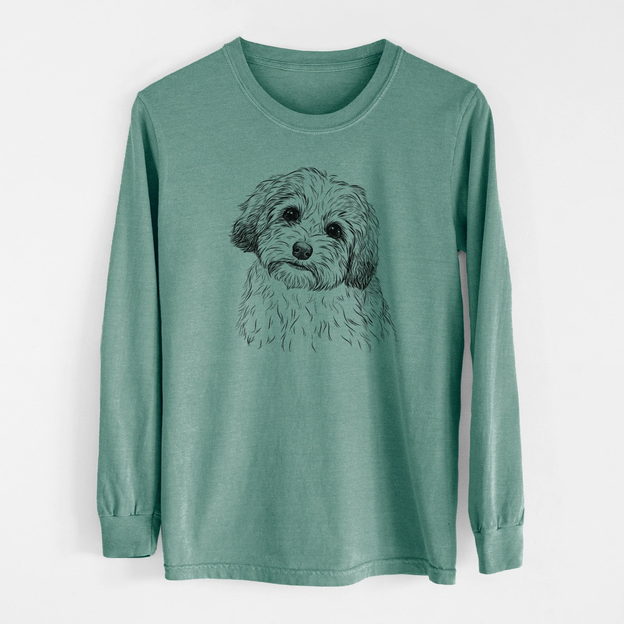 Bare Henry the Havanese - Men's Heavyweight 100% Cotton Long Sleeve - Image 12