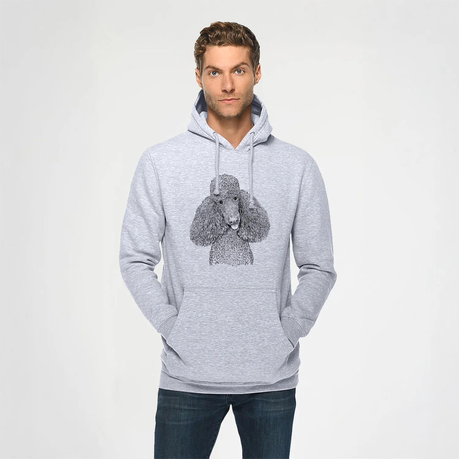 Henry the Standard Poodle- Heavyweight Fleece Hoodie - Image 2