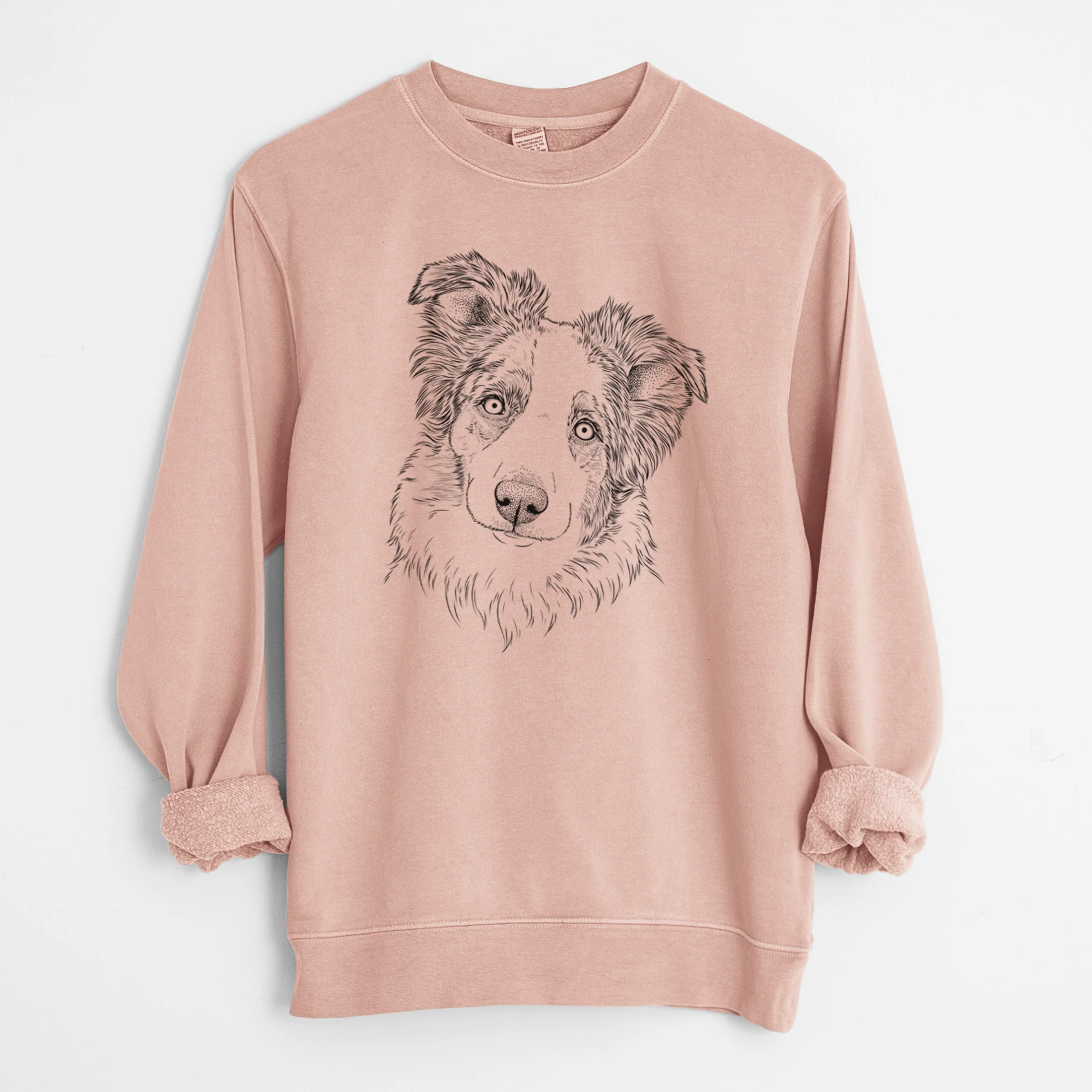 Bare HoneyBee the Miniature Australian Shepherd - Unisex Pigment Dyed Crew Sweatshirt - Image 6