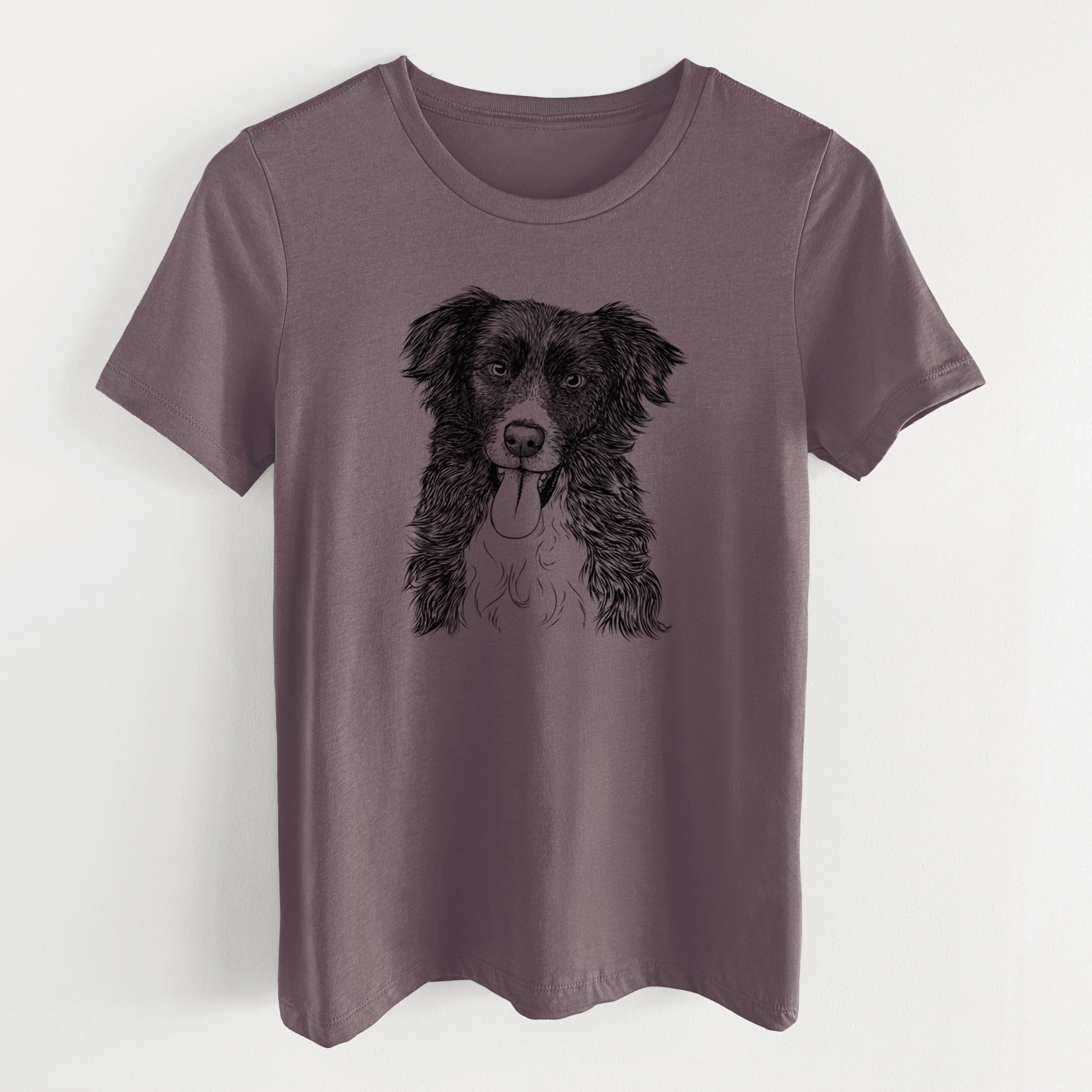 Bare Indi the Border Collie - Women's Lightweight Relaxed Fit 100% Cotton Crewneck - Image 7