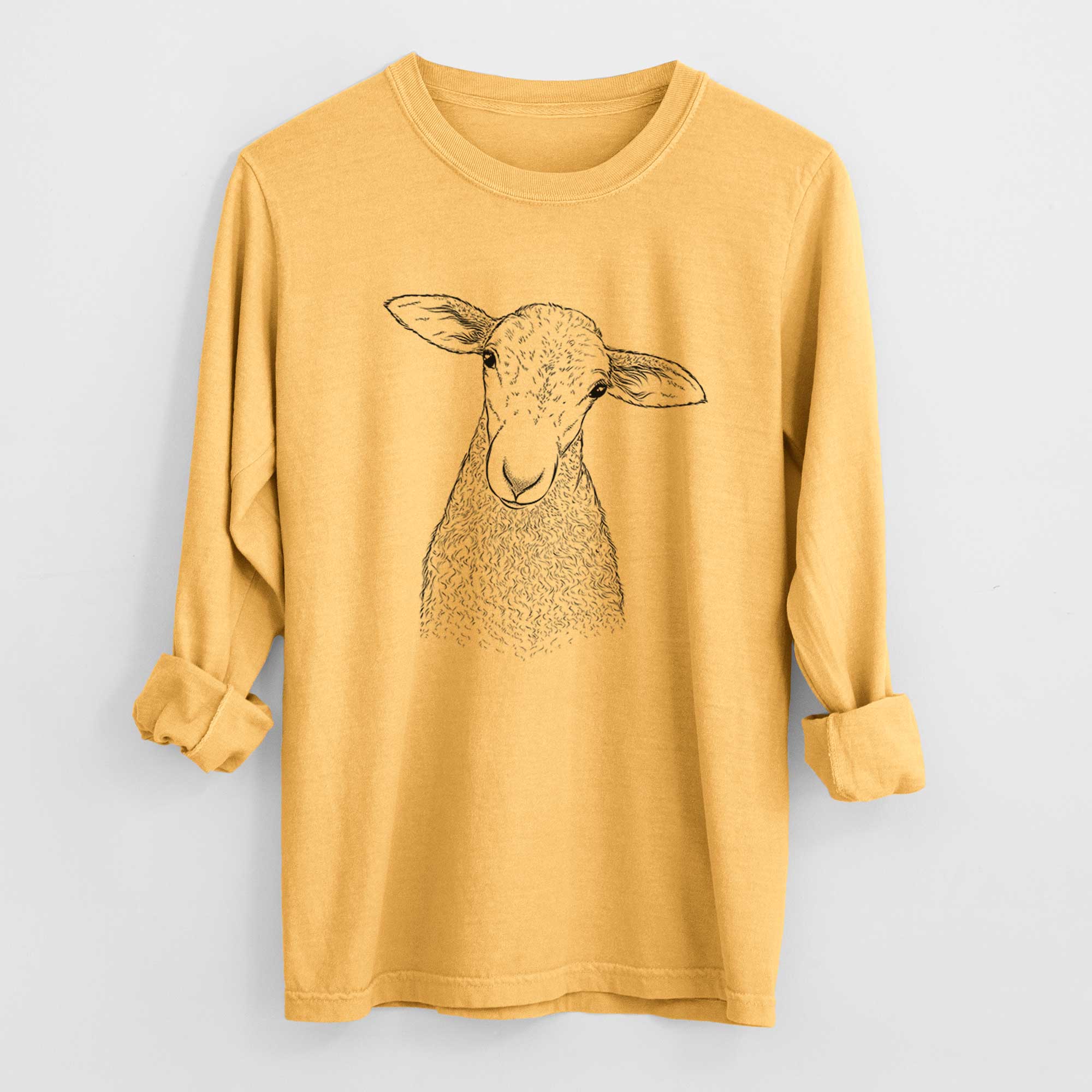 Bare Ivy the Lamb - Men's Heavyweight 100% Cotton Long Sleeve - Image 3