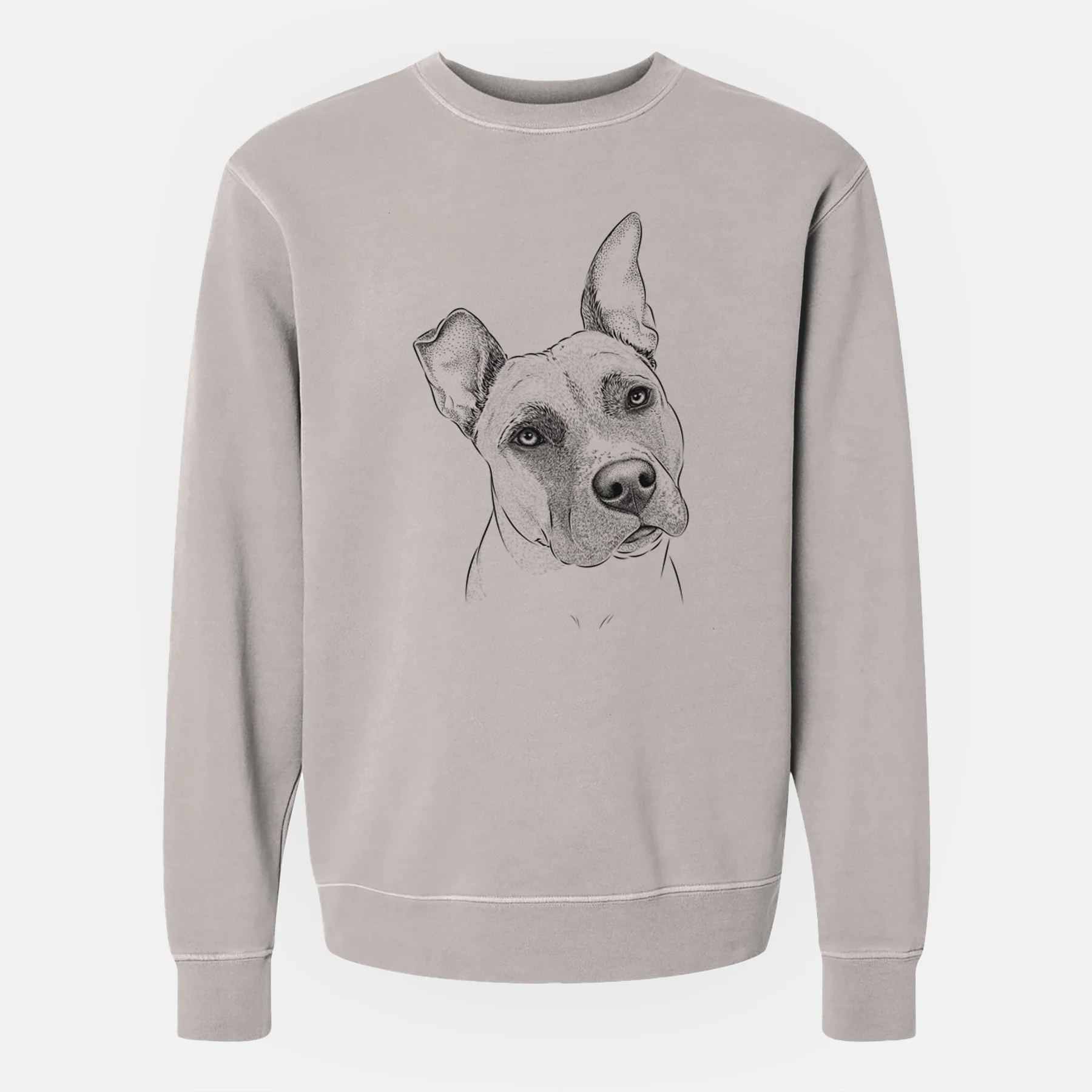 Bare Ivy the Pitbull Mix - Unisex Pigment Dyed Crew Sweatshirt - Image 2
