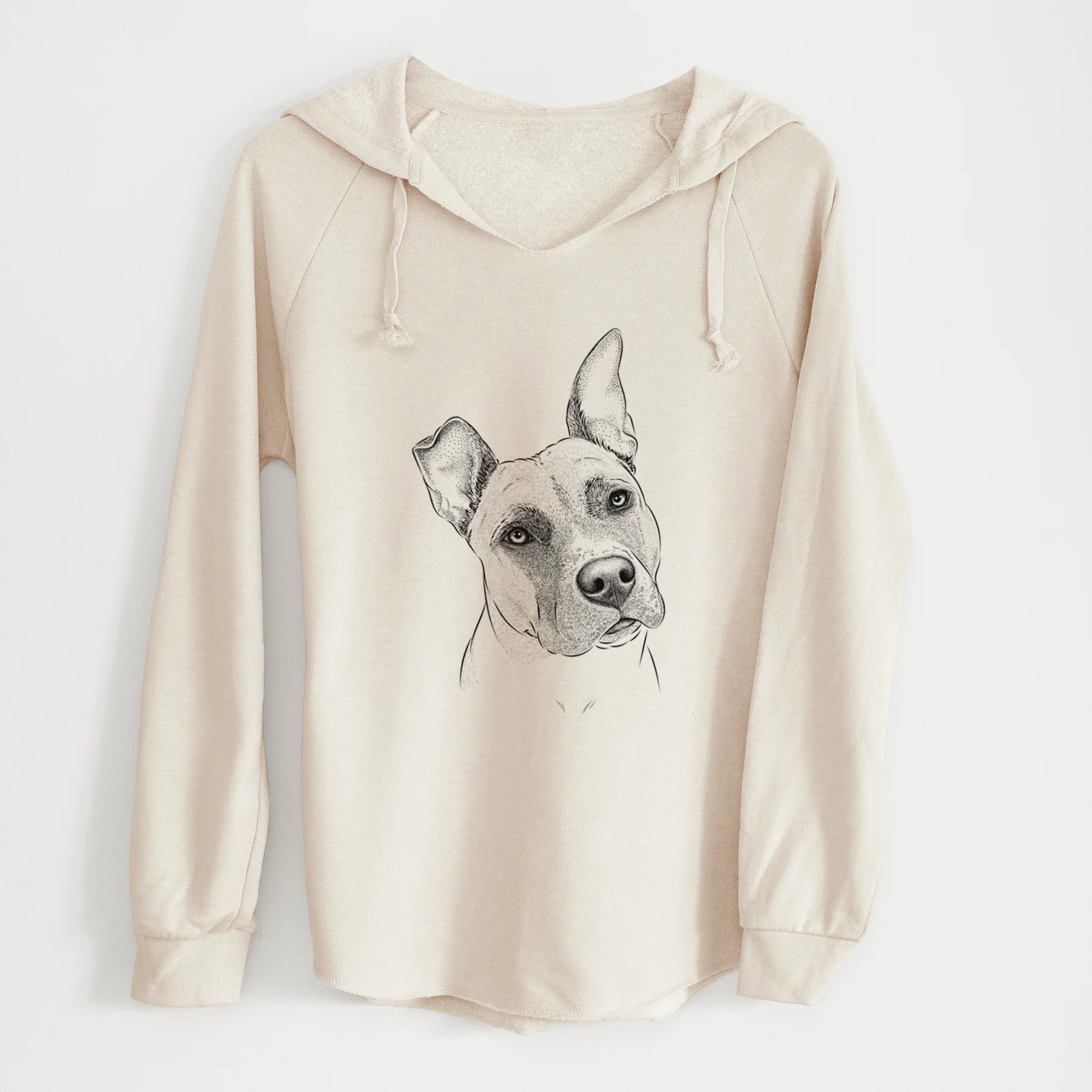 Bare Ivy the Pitbull Mix - Cali Wave Hooded Sweatshirt - Image 7