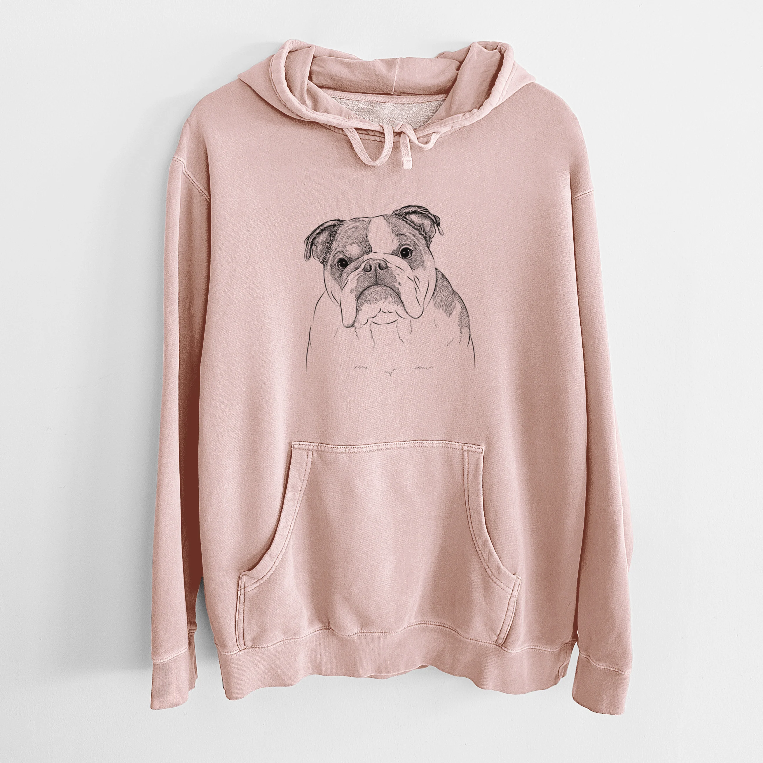 Bare Jack the English Bulldog - Unisex Pigment Dyed Hoodie - Image 6