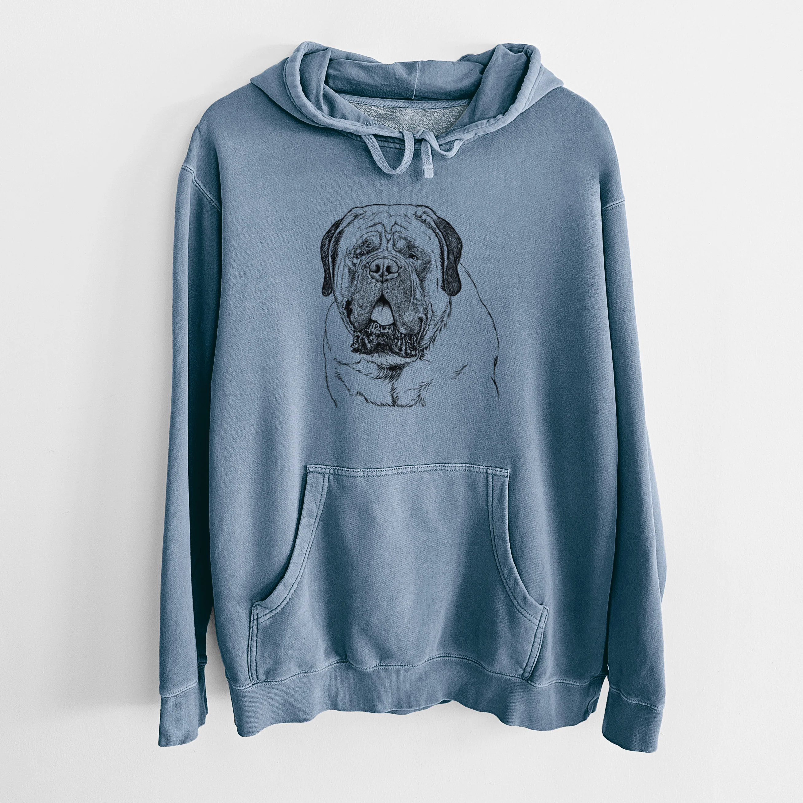 Bare Jed the English Mastiff - Unisex Pigment Dyed Hoodie - Image 7