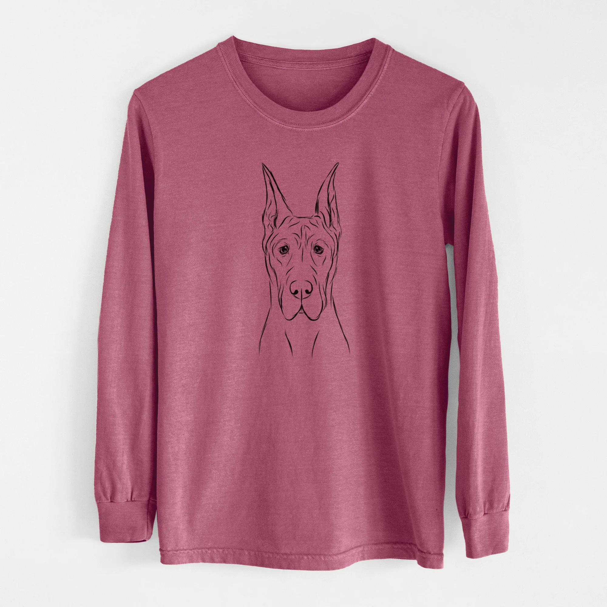 Bare Jude the Great Dane - Men's Heavyweight 100% Cotton Long Sleeve - Image 10
