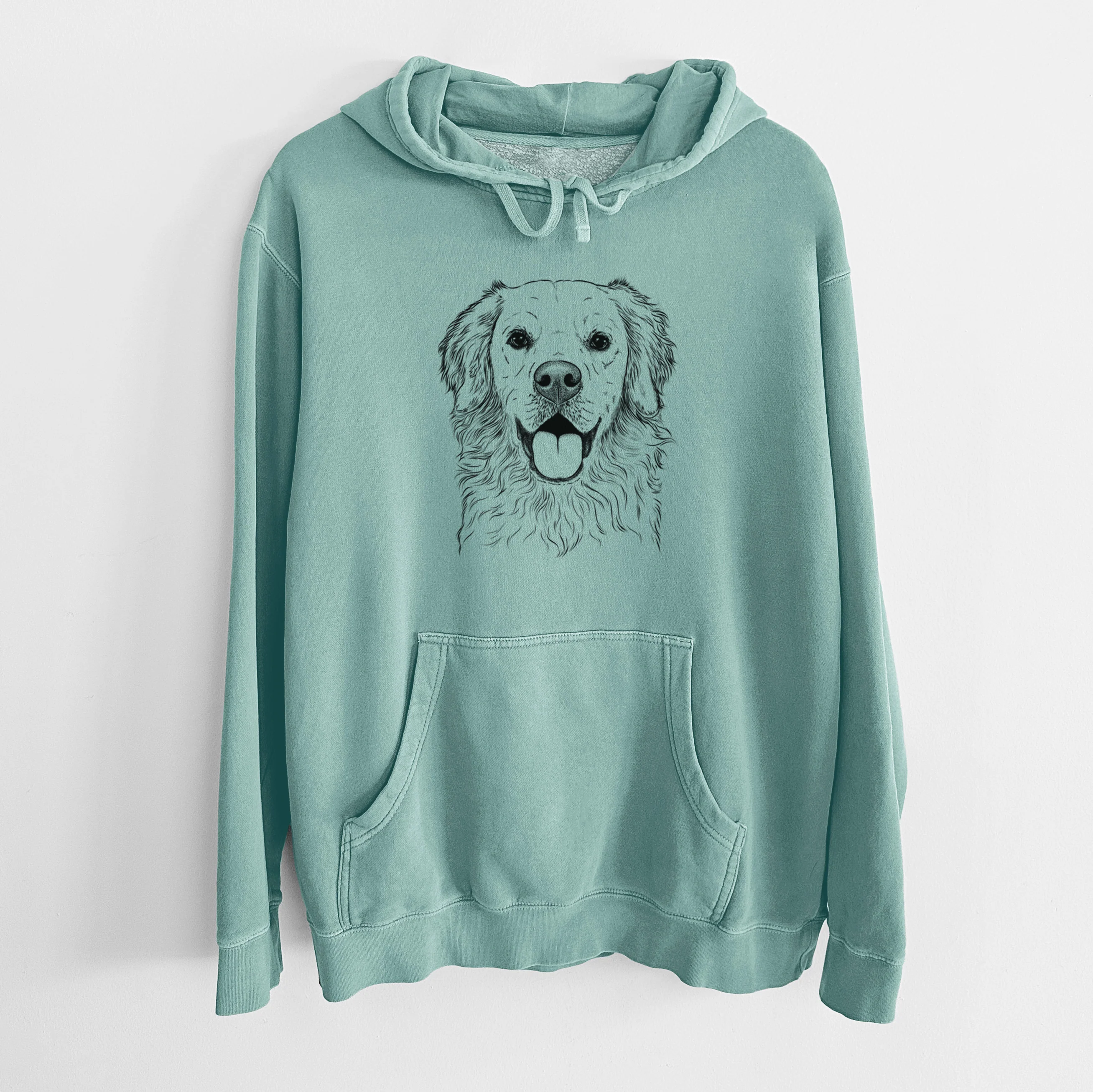 Bare Juniper the Golden Retriever - Unisex Pigment Dyed Hoodie - Image 10
