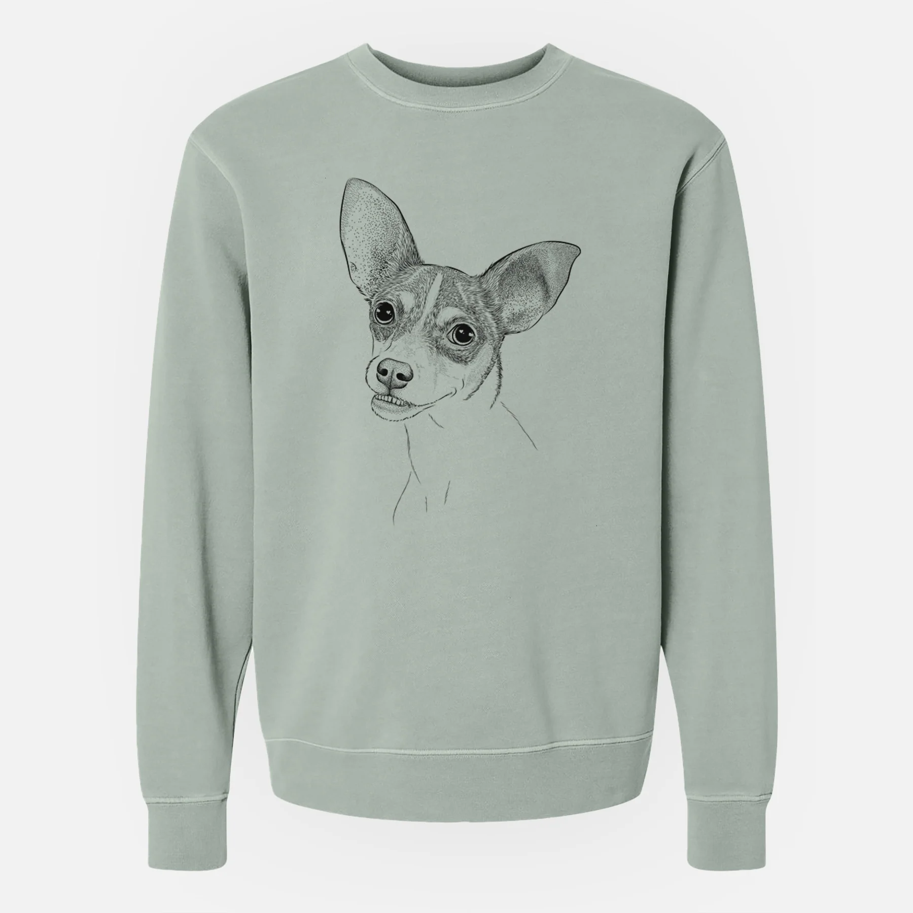 Bare Kailani the Chihuahua Mix - Unisex Pigment Dyed Crew Sweatshirt - Image 4