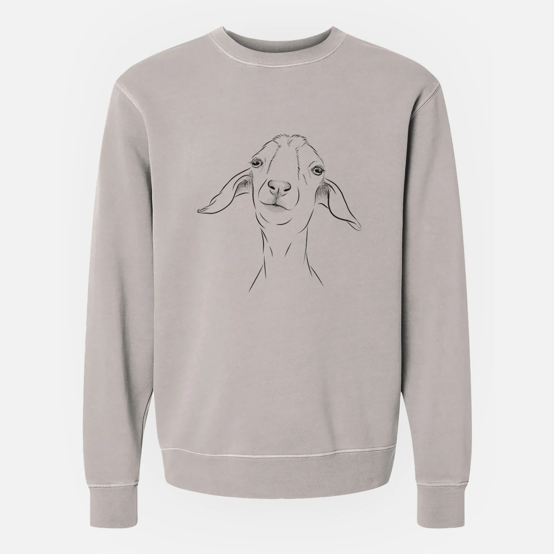 Bare Kara Dune the Spanish Boer Goat - Unisex Pigment Dyed Crew Sweatshirt - Image 2