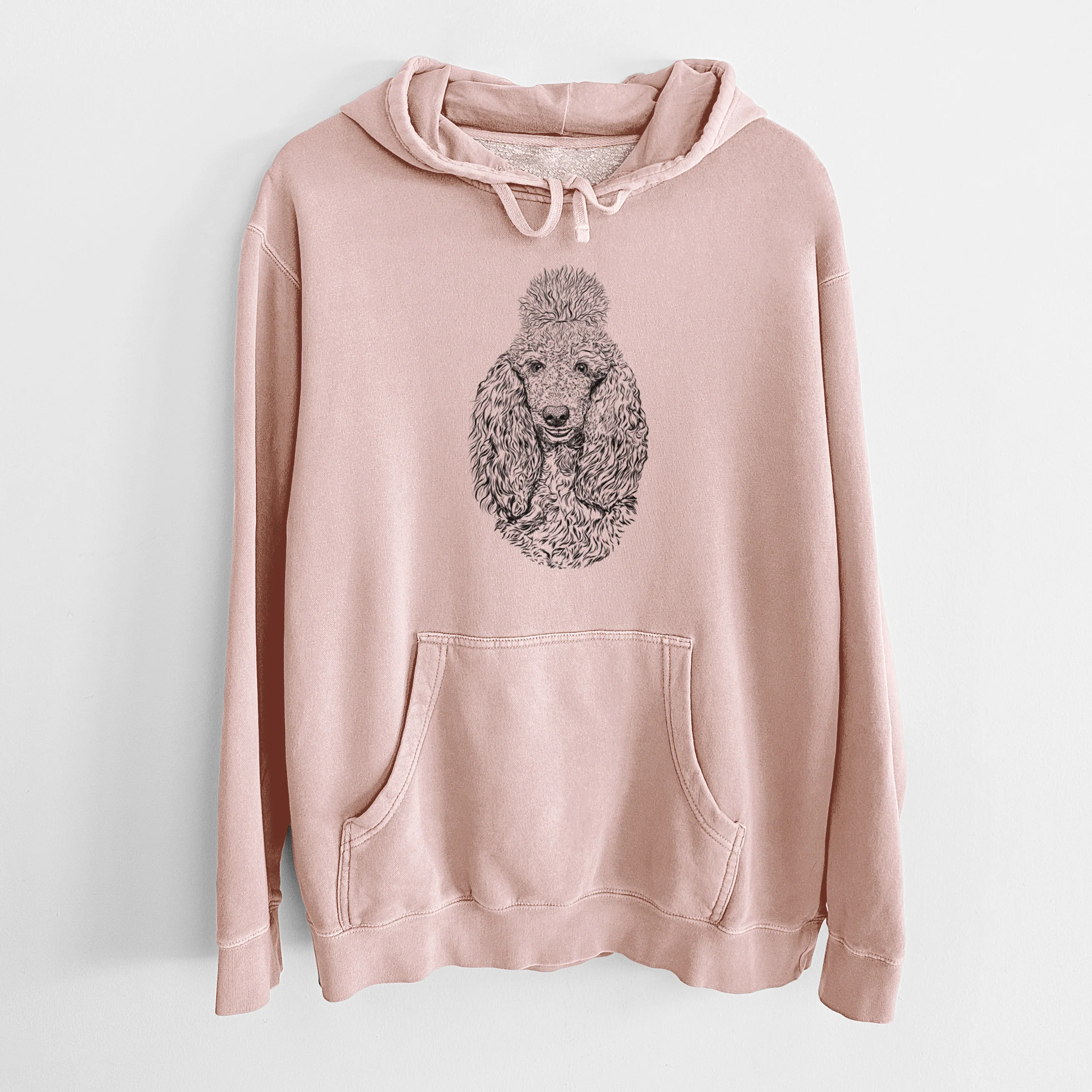 Bare Kenna the Standard Poodle - Unisex Pigment Dyed Hoodie - Image 6