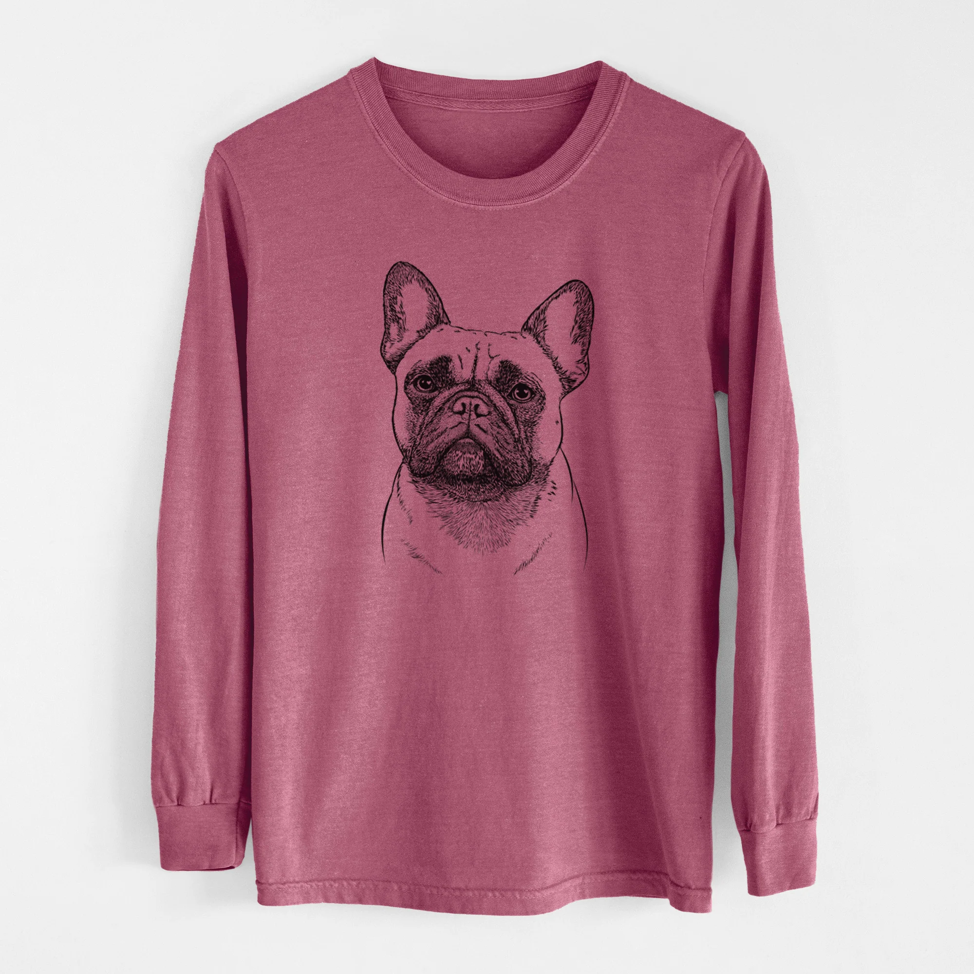 Bare Kingsleigh the French Bulldog - Men's Heavyweight 100% Cotton Long Sleeve - Image 10
