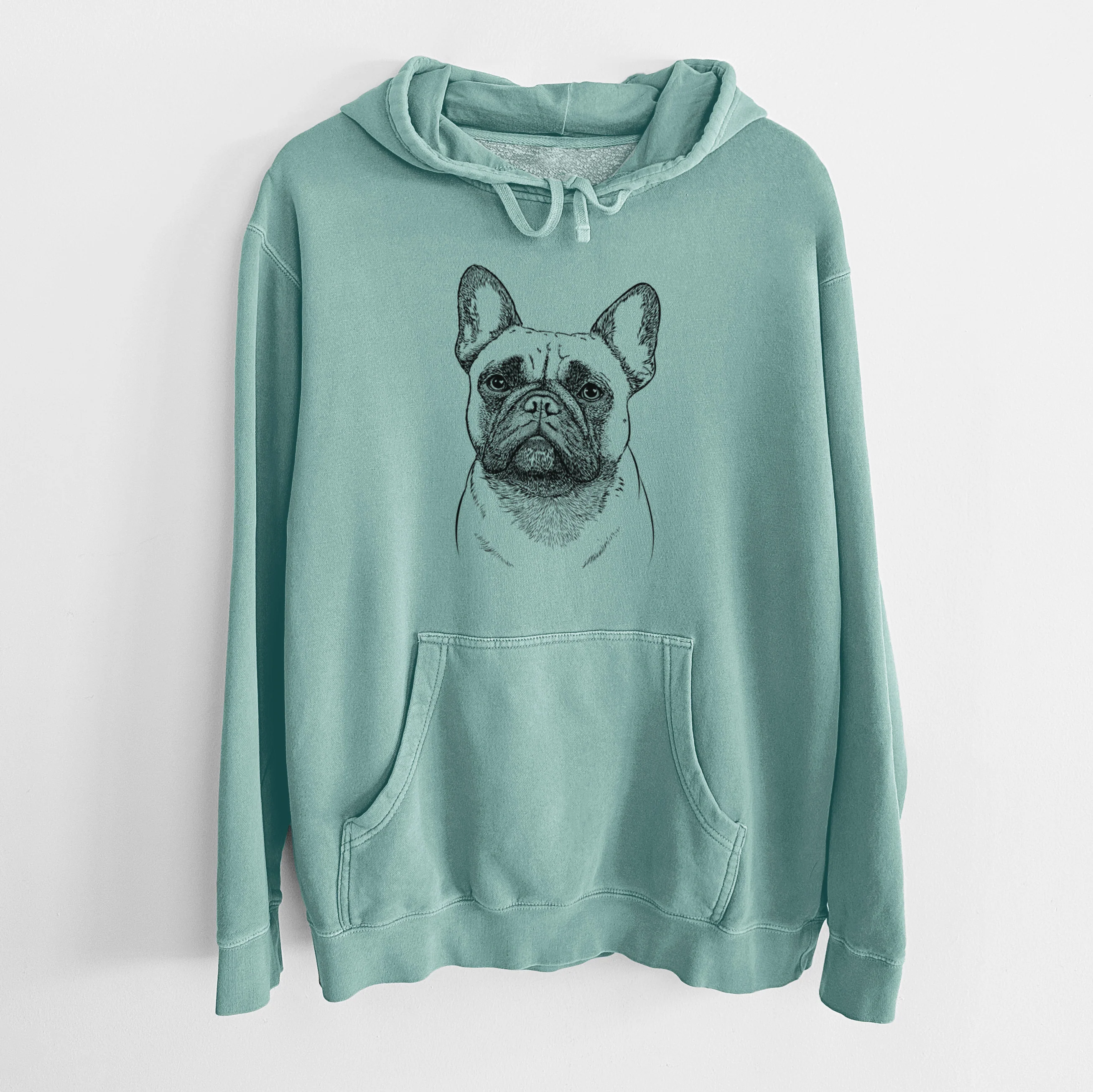 Bare Kingsleigh the French Bulldog - Unisex Pigment Dyed Hoodie - Image 10