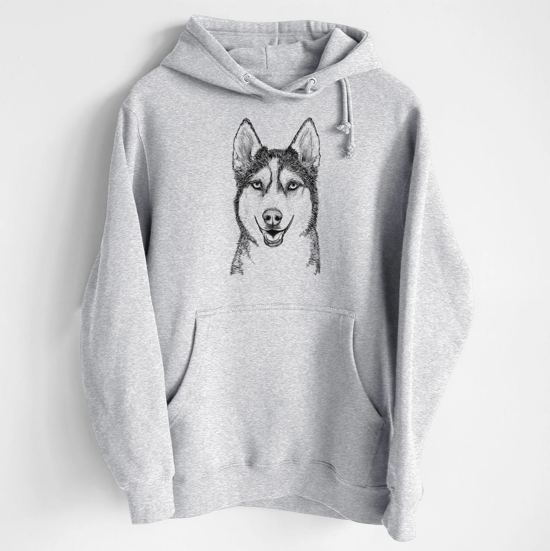 Kira the Siberian Husky- Heavyweight Fleece Hoodie - Image 6