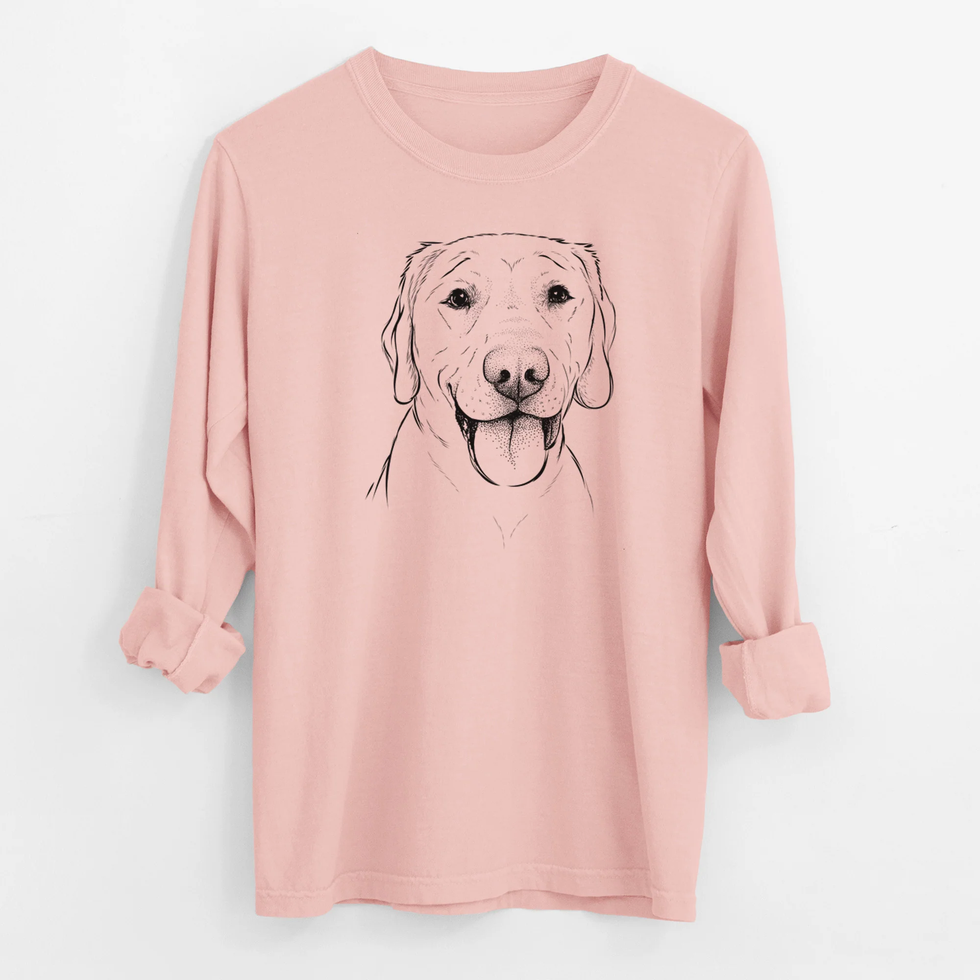 Bare Klay the Labrador Retriever - Men's Heavyweight 100% Cotton Long Sleeve - Image 11