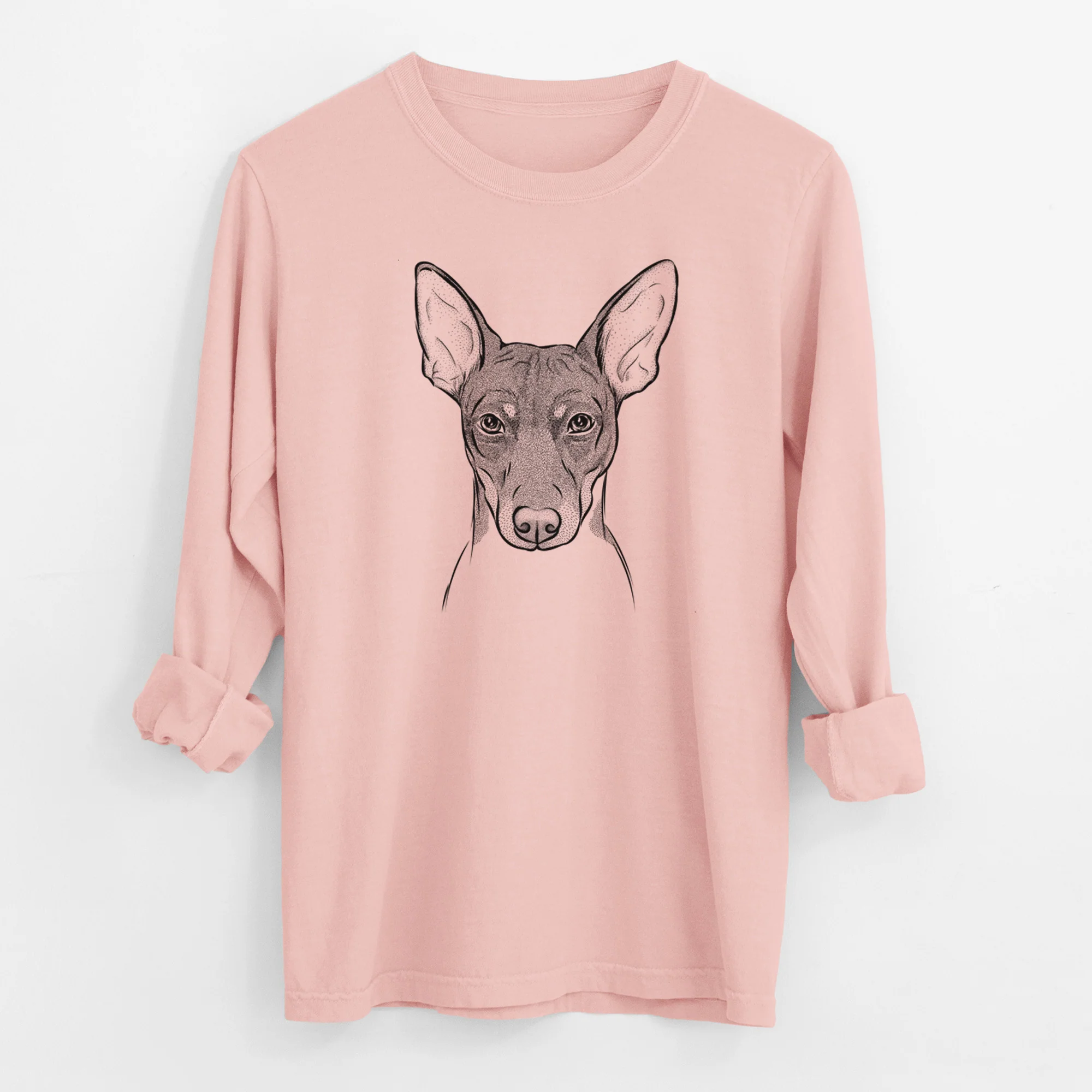 Bare Knox the Rat Terrier - Men's Heavyweight 100% Cotton Long Sleeve - Image 11
