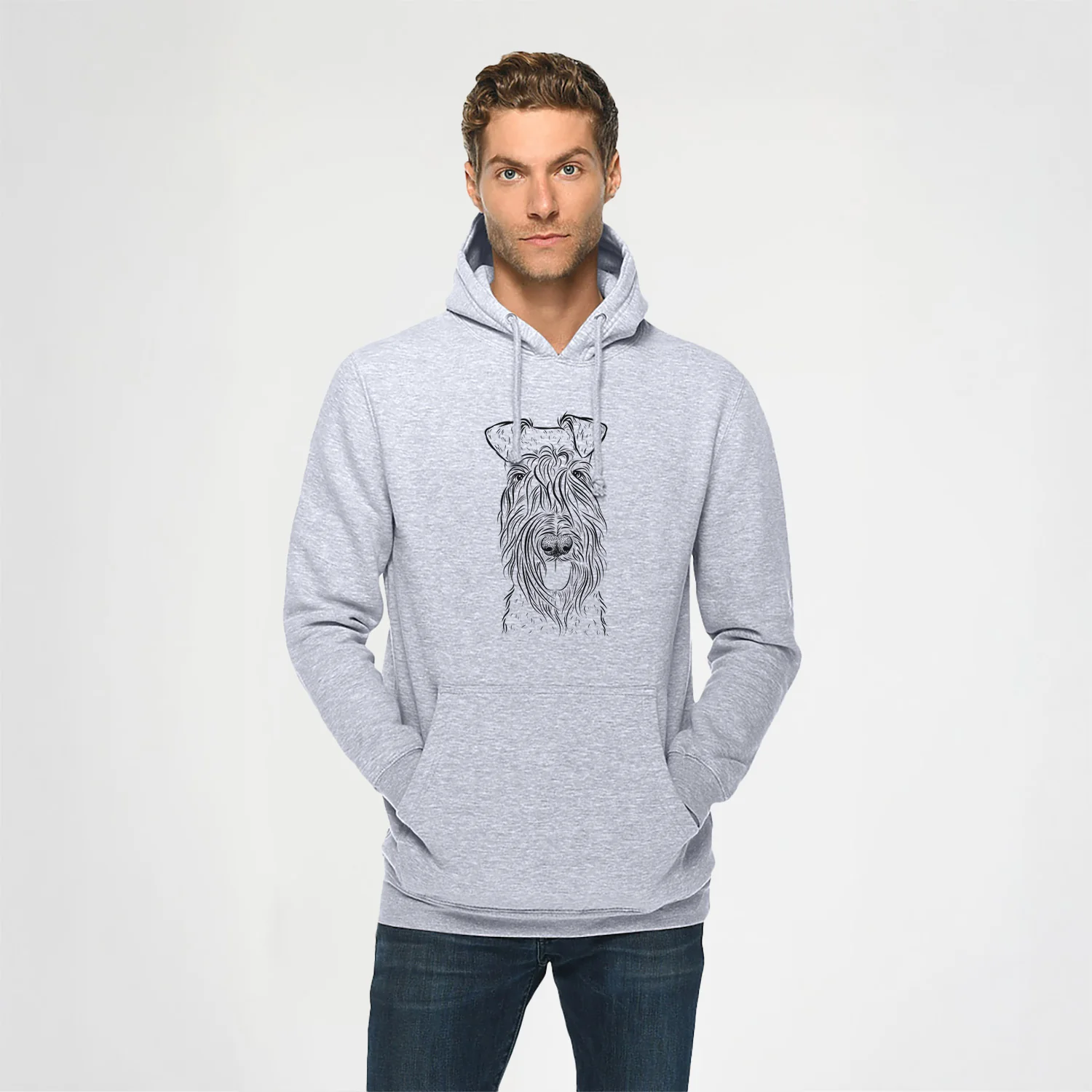 Kricket the Kerry Blue Terrier- Heavyweight Fleece Hoodie - Image 2