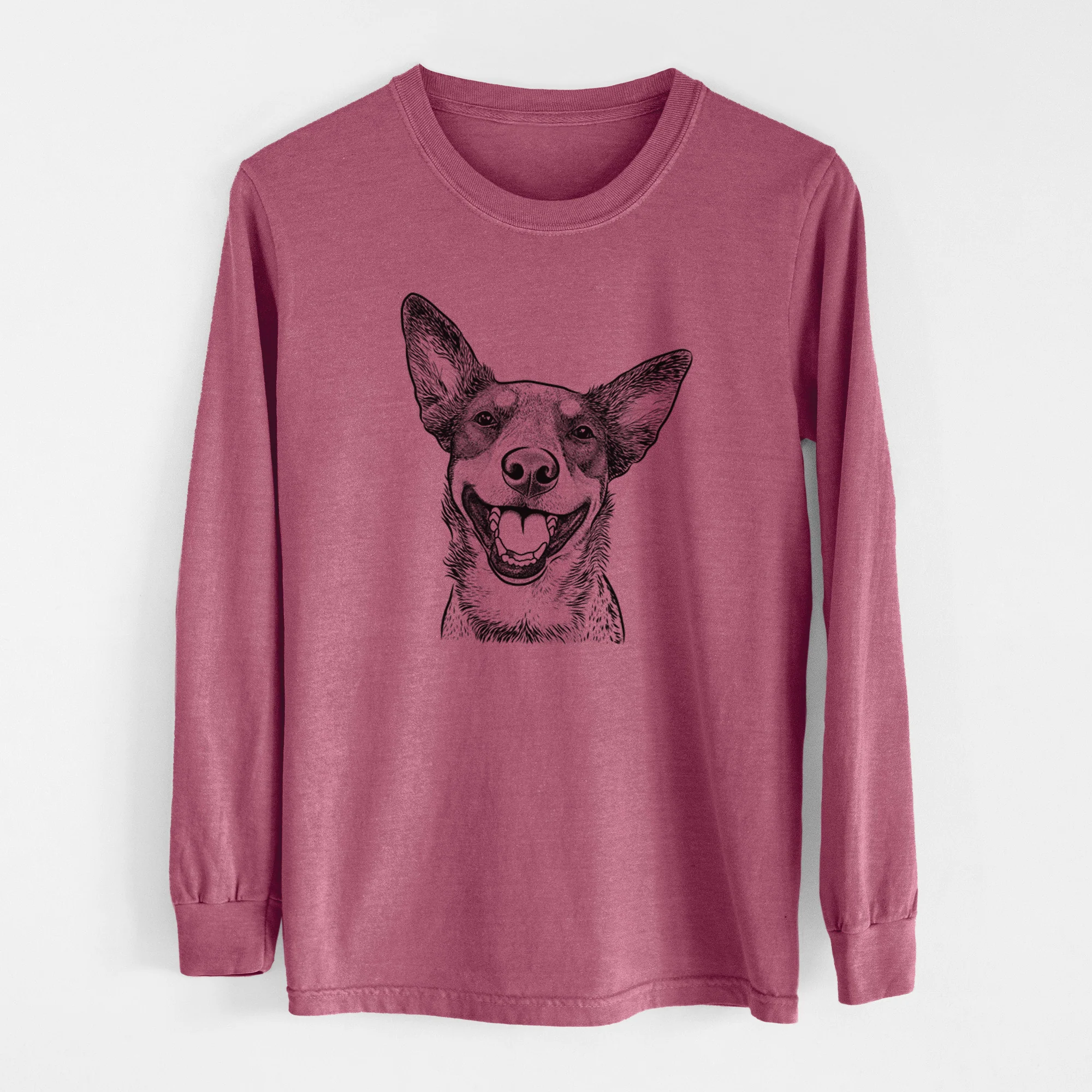 Bare Lily the Australian Cattle Dog - Men's Heavyweight 100% Cotton Long Sleeve - Image 10