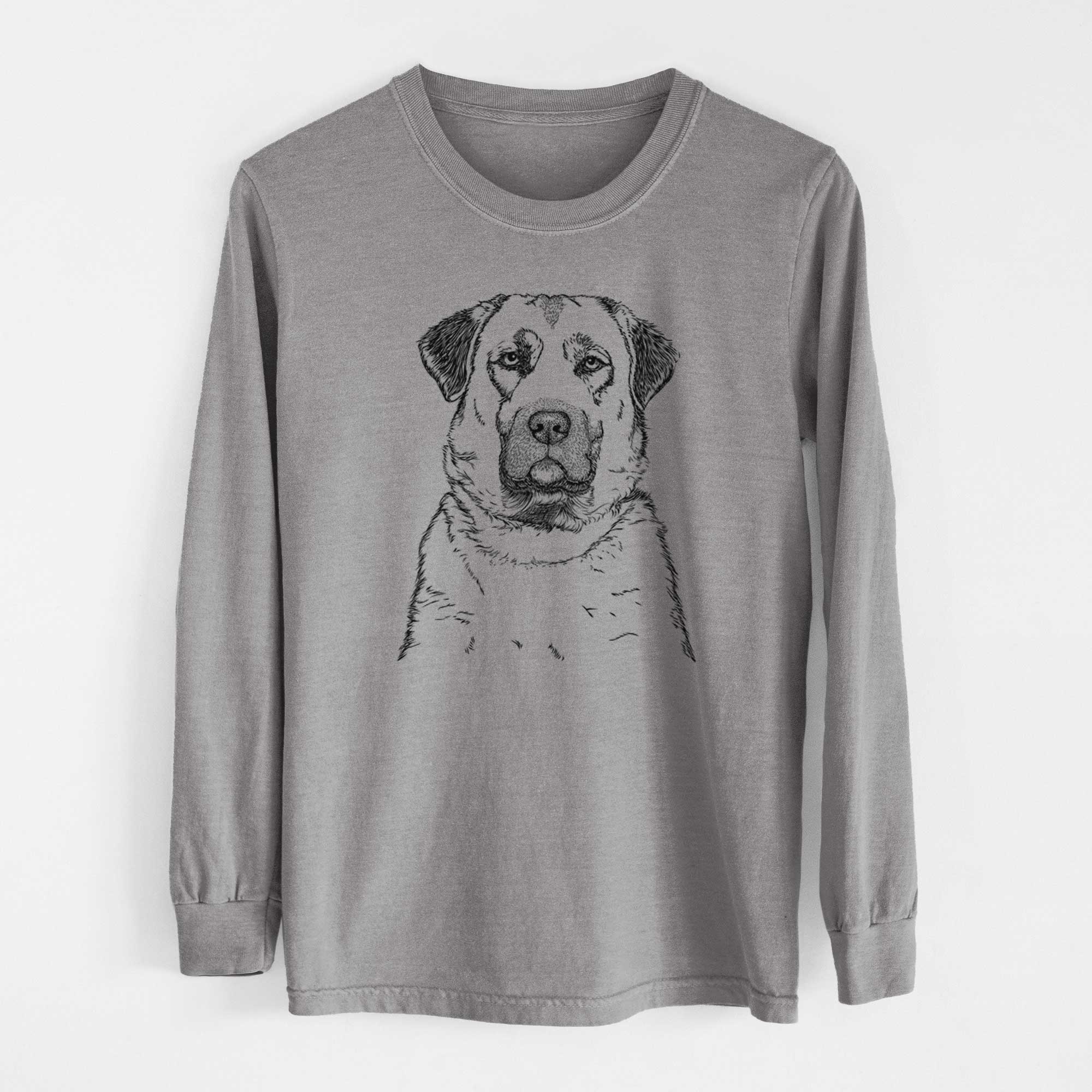 Bare Loca the Anatolian Shepherd - Men's Heavyweight 100% Cotton Long Sleeve - Image 7