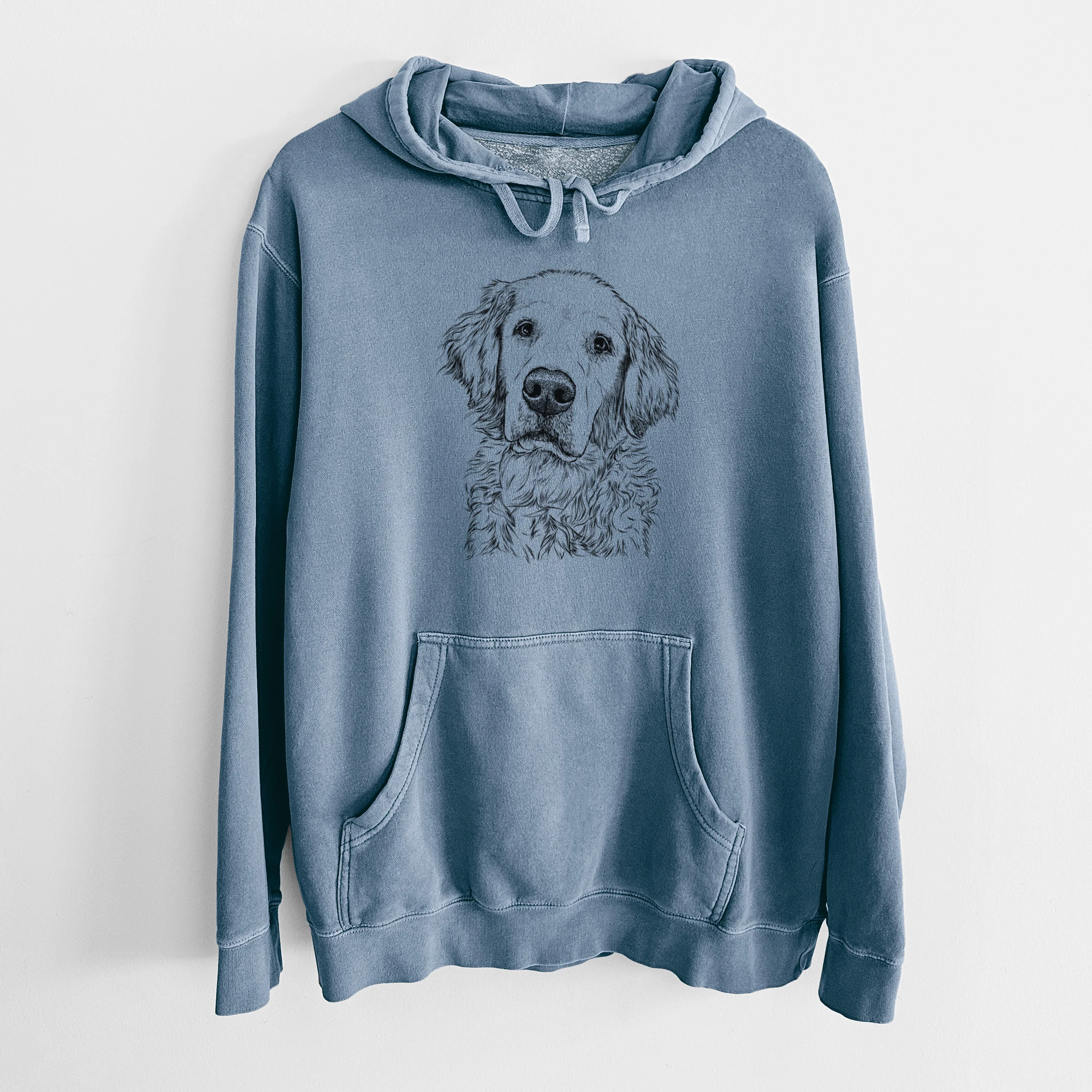Bare Loganator the Golden Retriever - Unisex Pigment Dyed Hoodie - Image 7