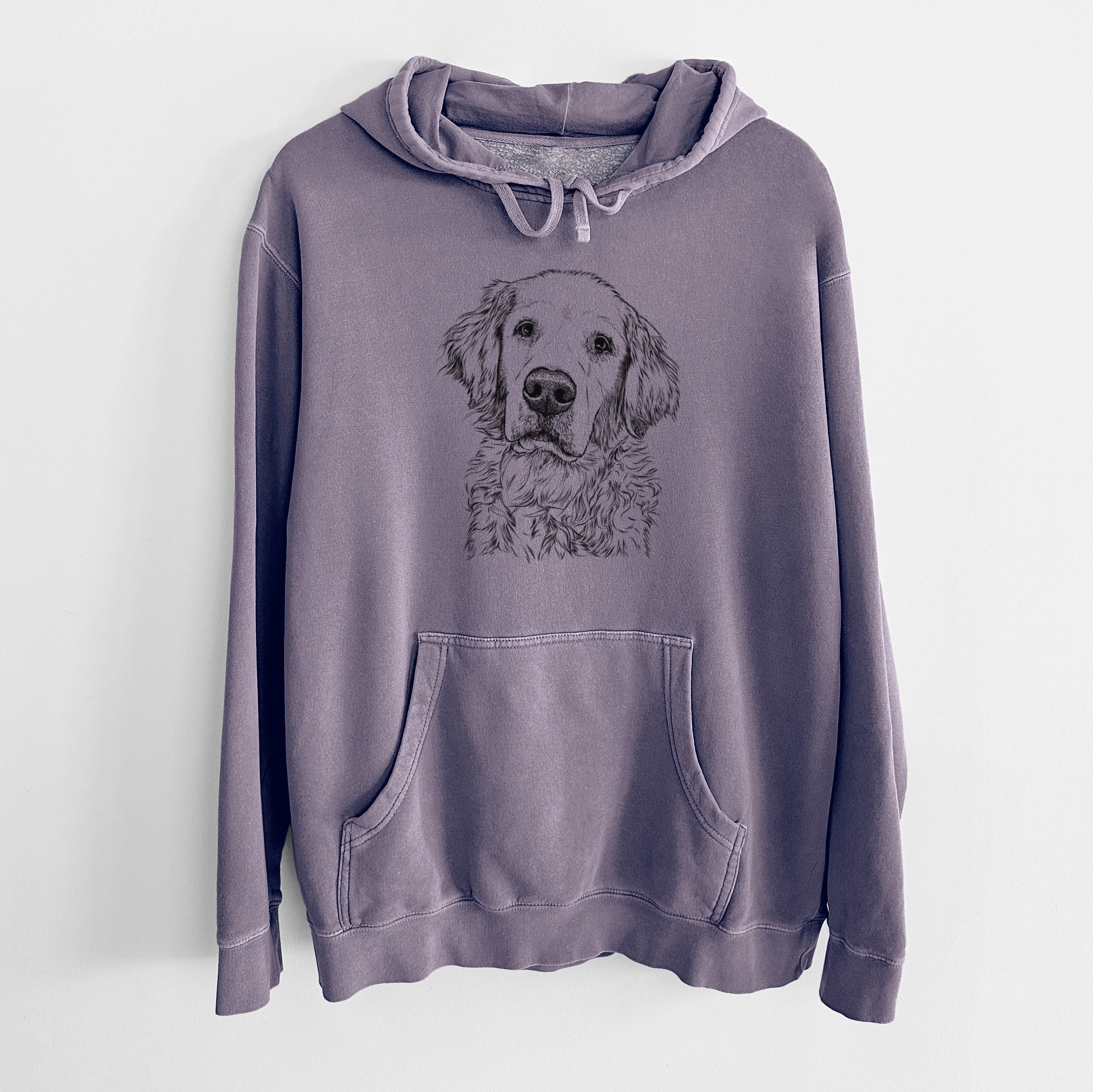 Bare Loganator the Golden Retriever - Unisex Pigment Dyed Hoodie - Image 9