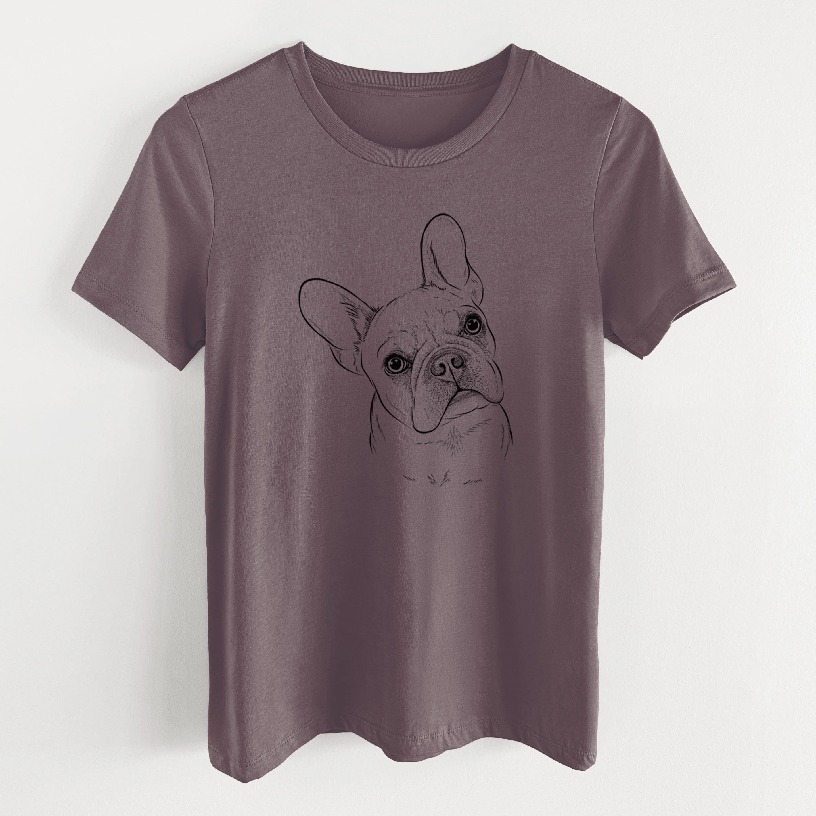 Bare Loki the French Bulldog - Women's Lightweight Relaxed Fit 100% Cotton Crewneck - Image 7