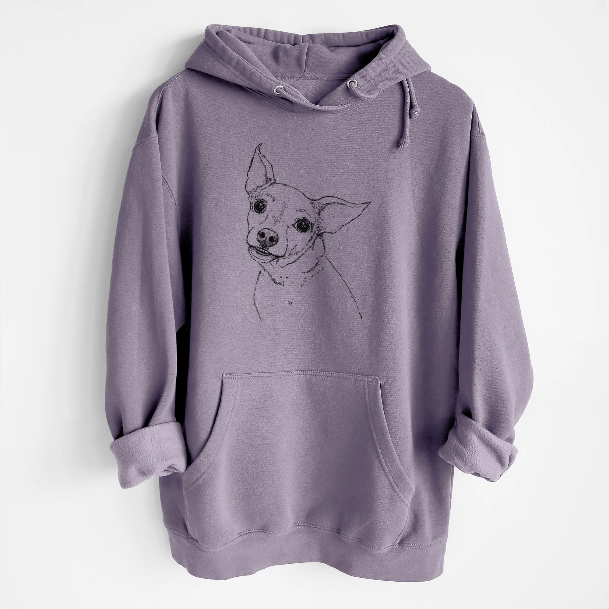 Lola the Chiweenie- Heavyweight Fleece Hoodie - Image 8