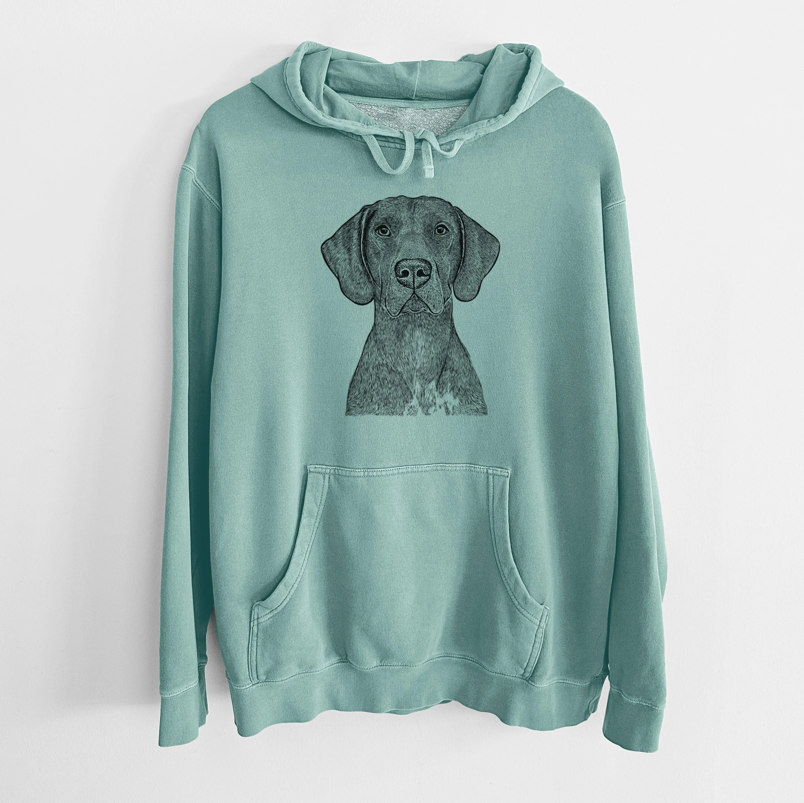 Bare Lucifer the German Shorthaired Pointer - Unisex Pigment Dyed Hoodie - Image 10