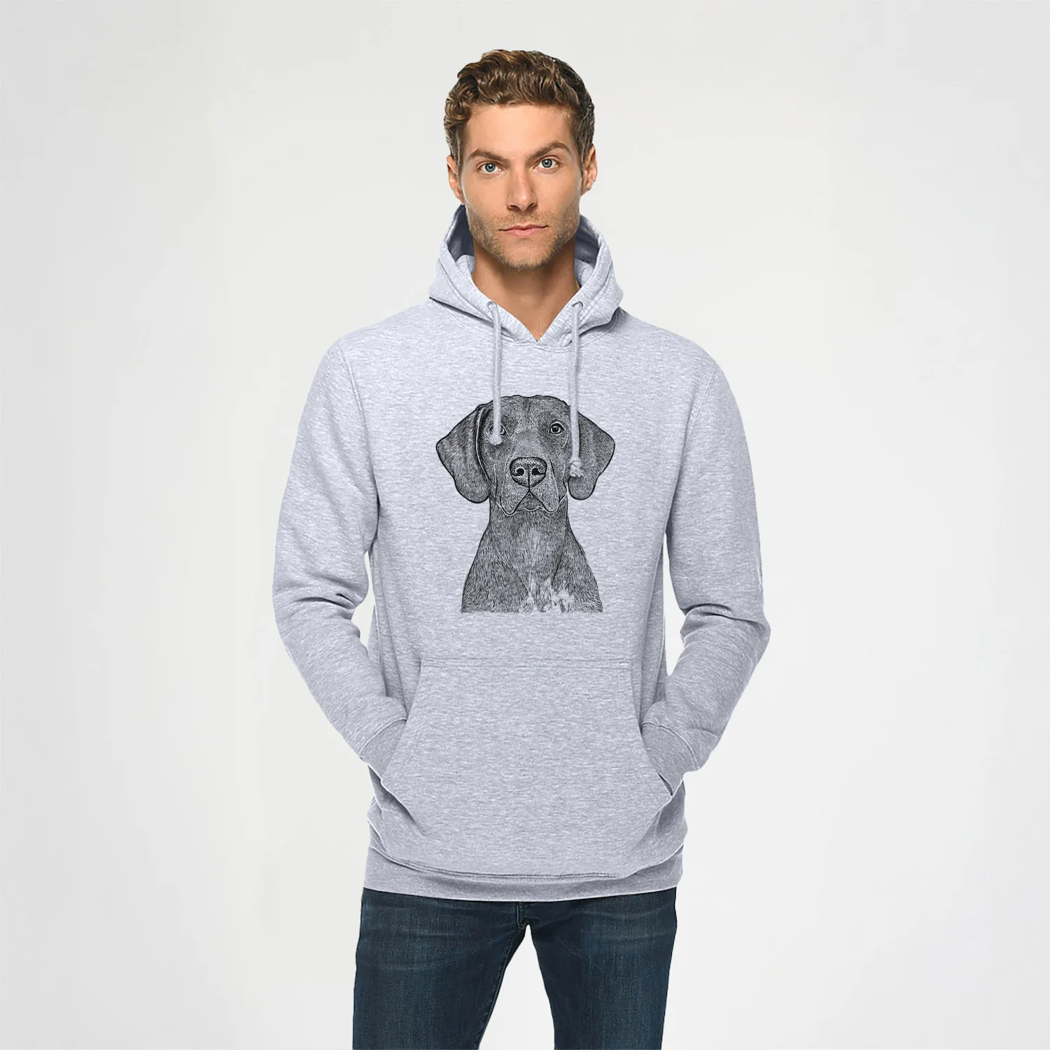 Lucifer the German Shorthaired Pointer- Heavyweight Fleece Hoodie - Image 2