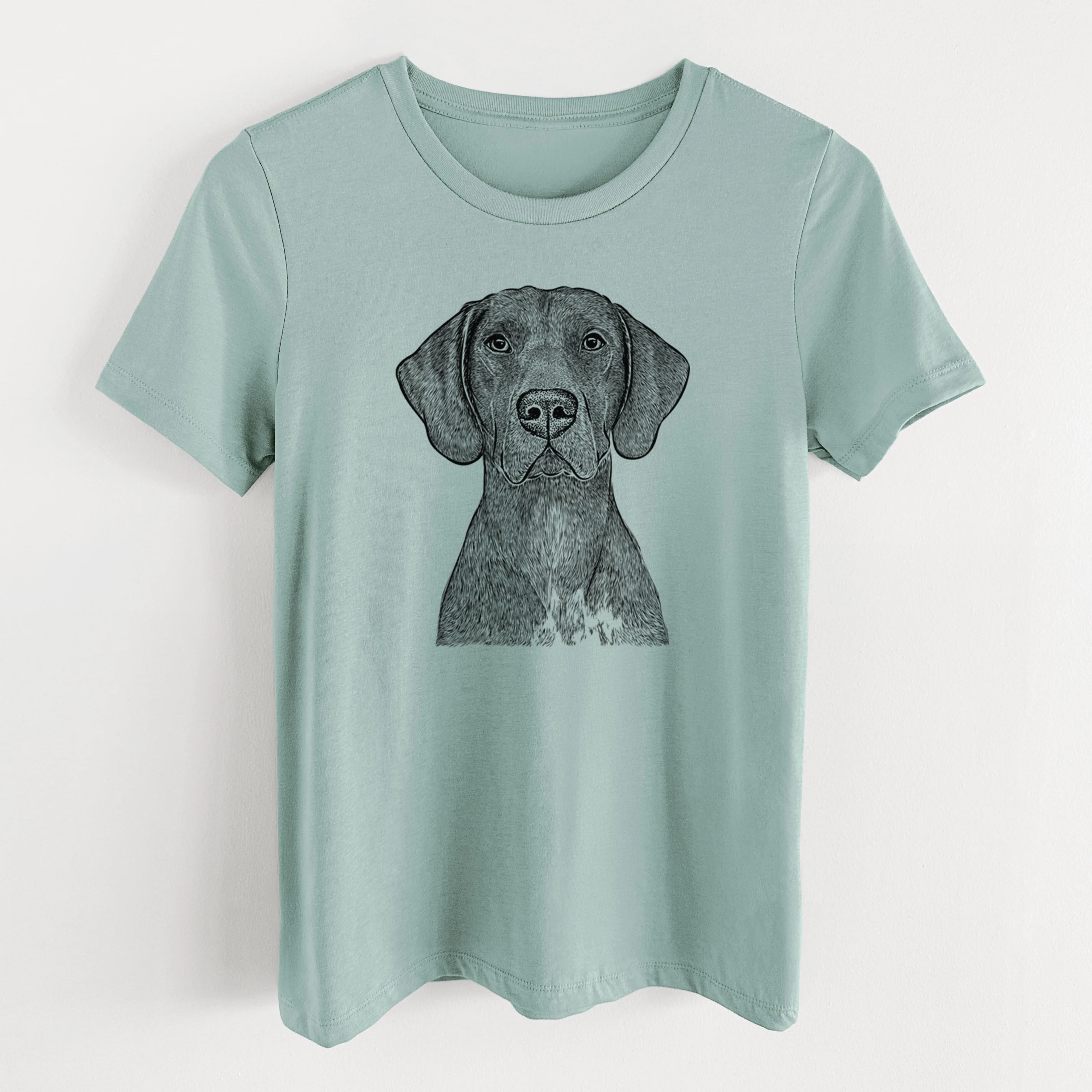 Bare Lucifer the German Shorthaired Pointer - Women's Lightweight Relaxed Fit 100% Cotton Crewneck - Image 10
