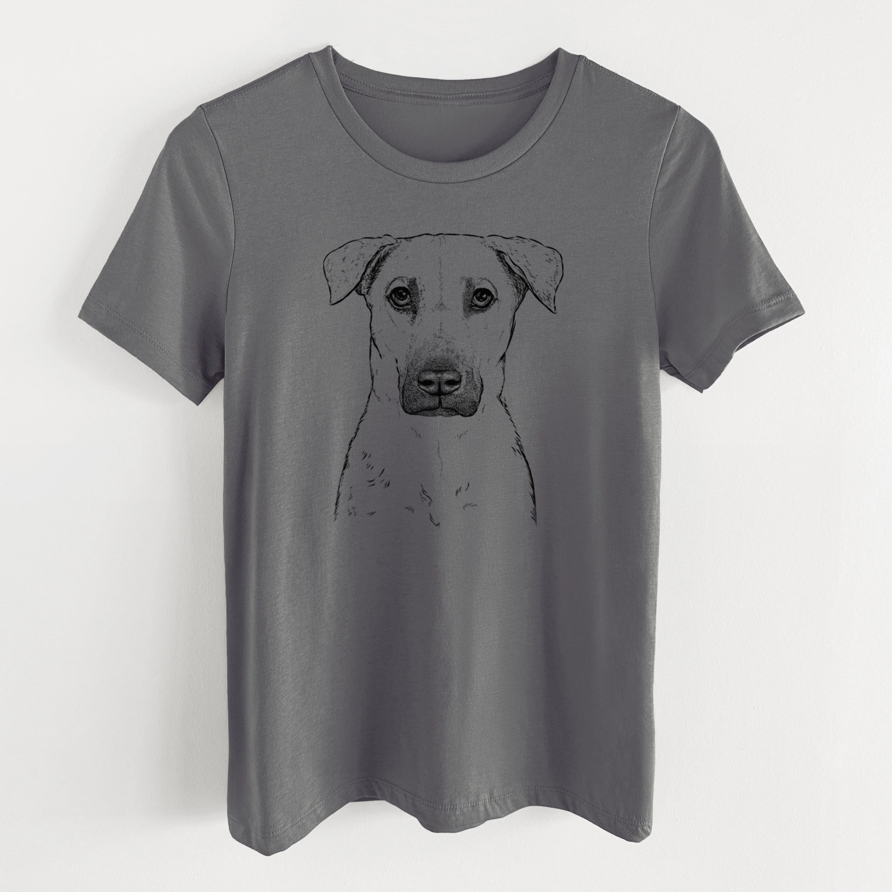 Bare Luna the Black Mouth Cur - Women's Lightweight Relaxed Fit 100% Cotton Crewneck - Image 16