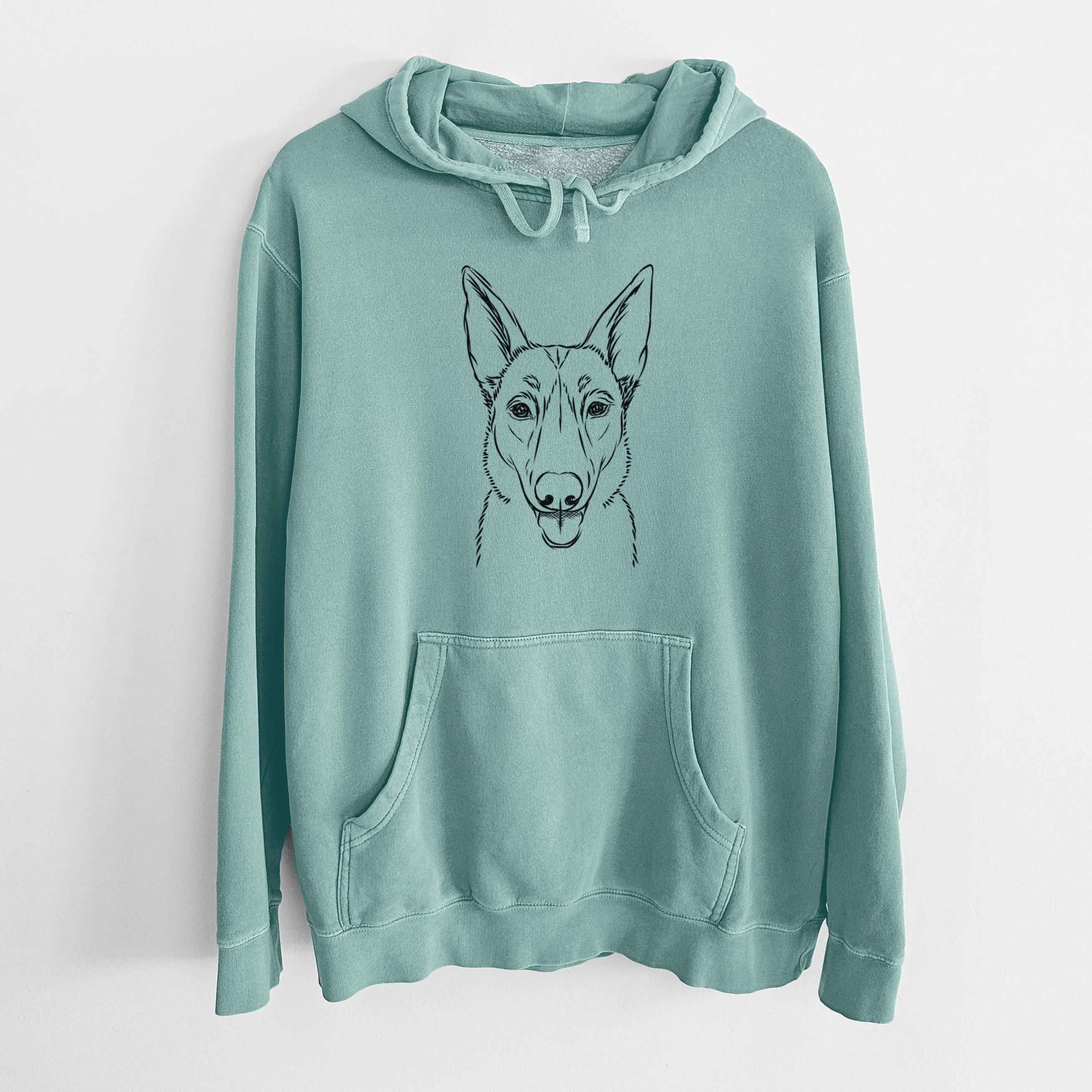 Bare Lyric the Belgian Malinois - Unisex Pigment Dyed Hoodie - Image 10