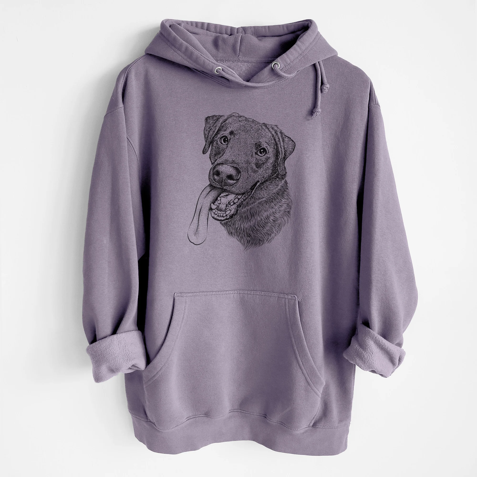 Macaroni the Lab Mix- Heavyweight Fleece Hoodie - Image 8