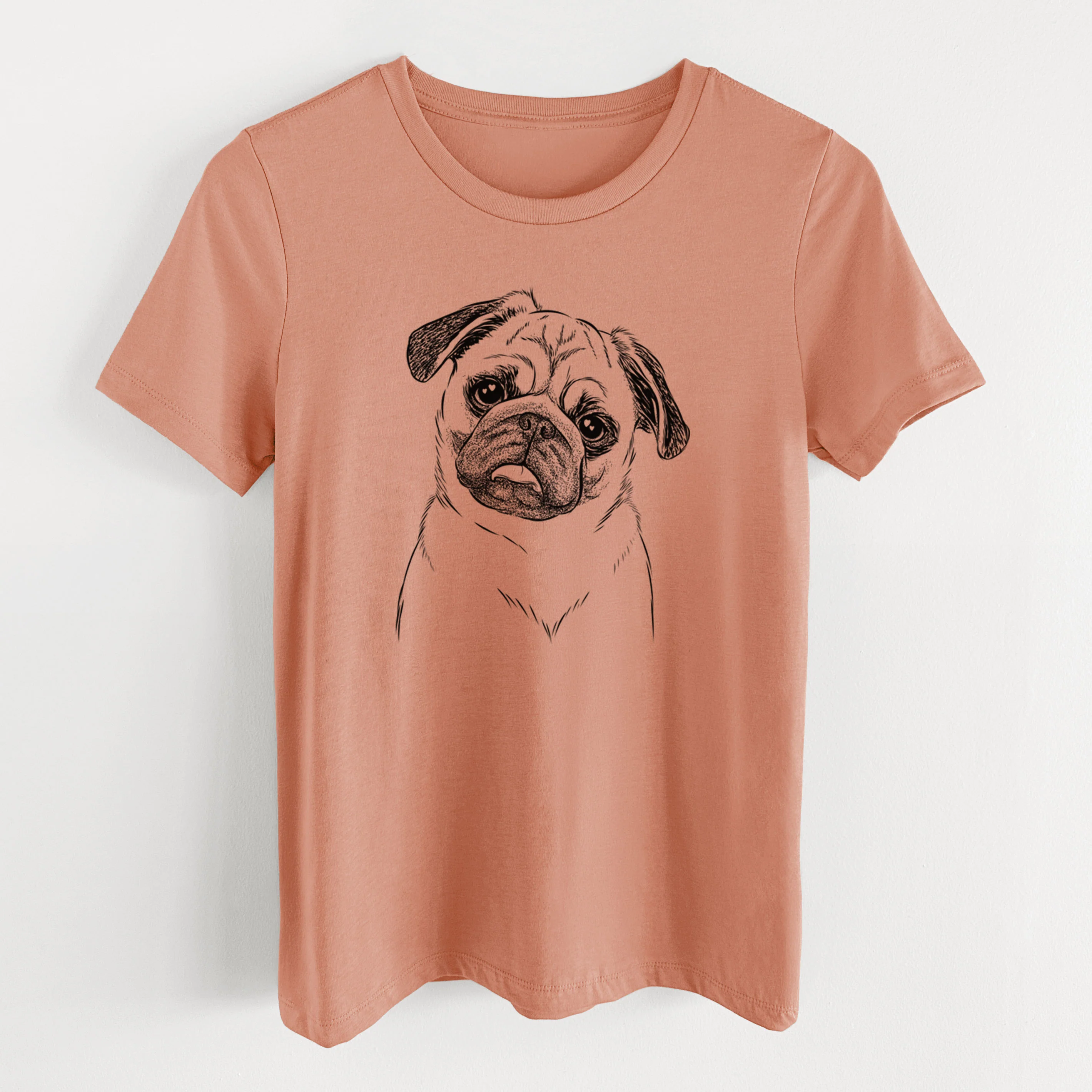Bare Macy the Pug - Women's Lightweight Relaxed Fit 100% Cotton Crewneck - Image 13