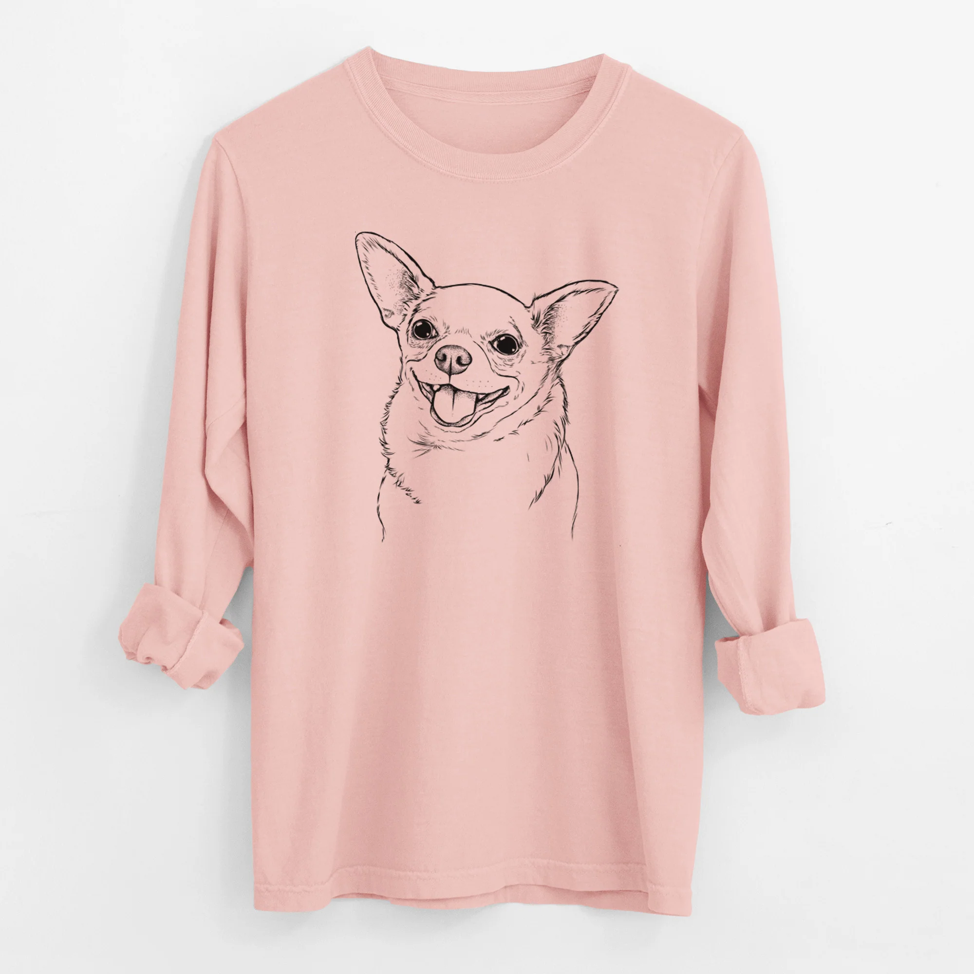 Bare Maddison Pearl the Chihuahua - Men's Heavyweight 100% Cotton Long Sleeve - Image 11