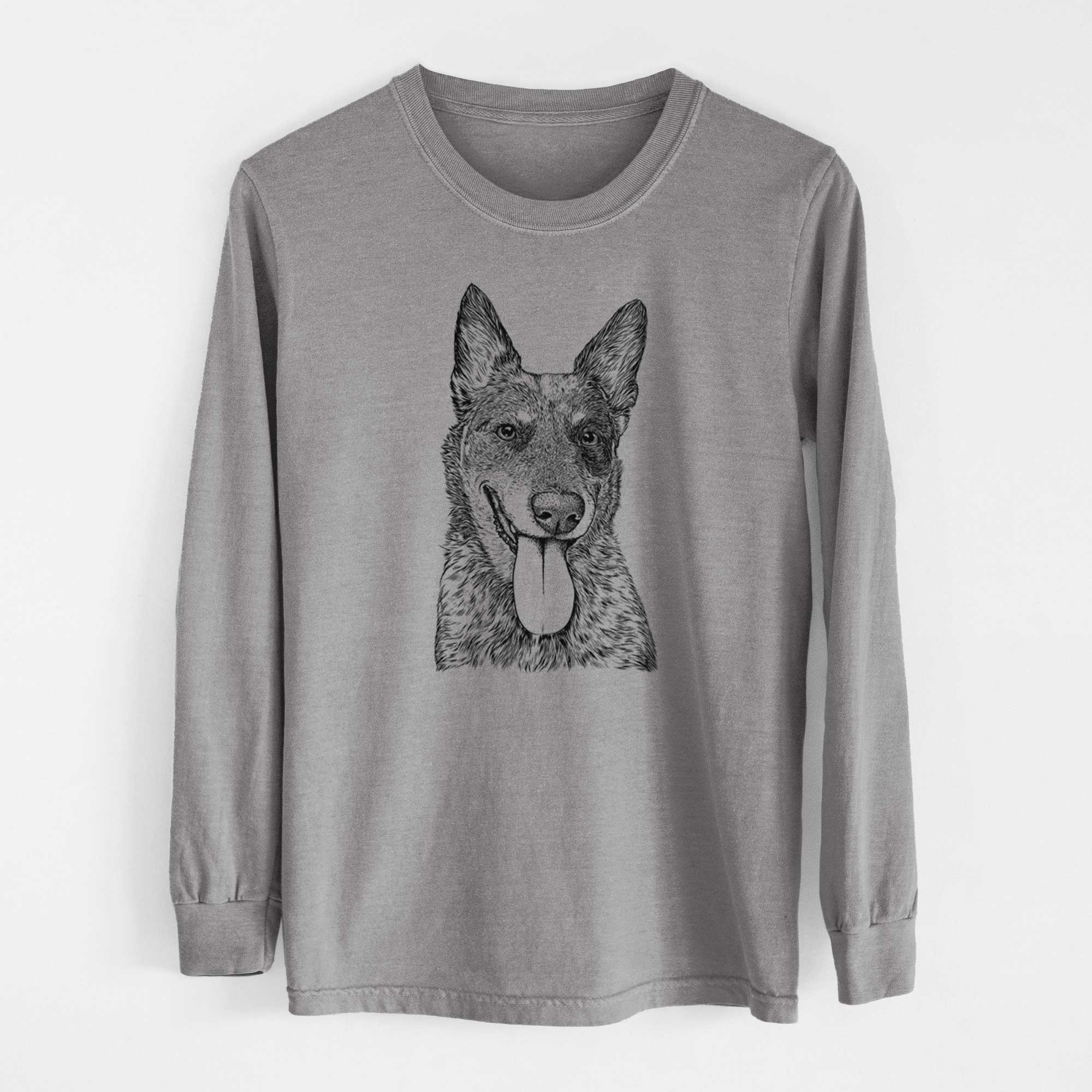Bare Madison the Blue Heeler - Men's Heavyweight 100% Cotton Long Sleeve - Image 7
