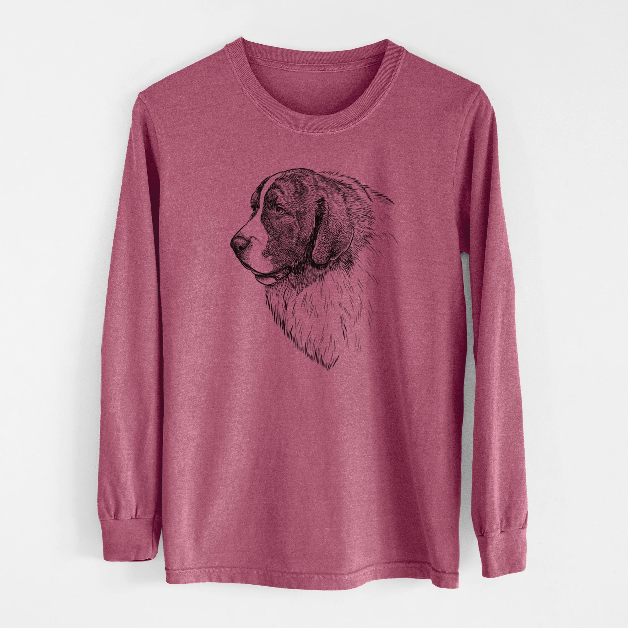 Bare Magnus the Pyrenean Mastiff - Men's Heavyweight 100% Cotton Long Sleeve - Image 10
