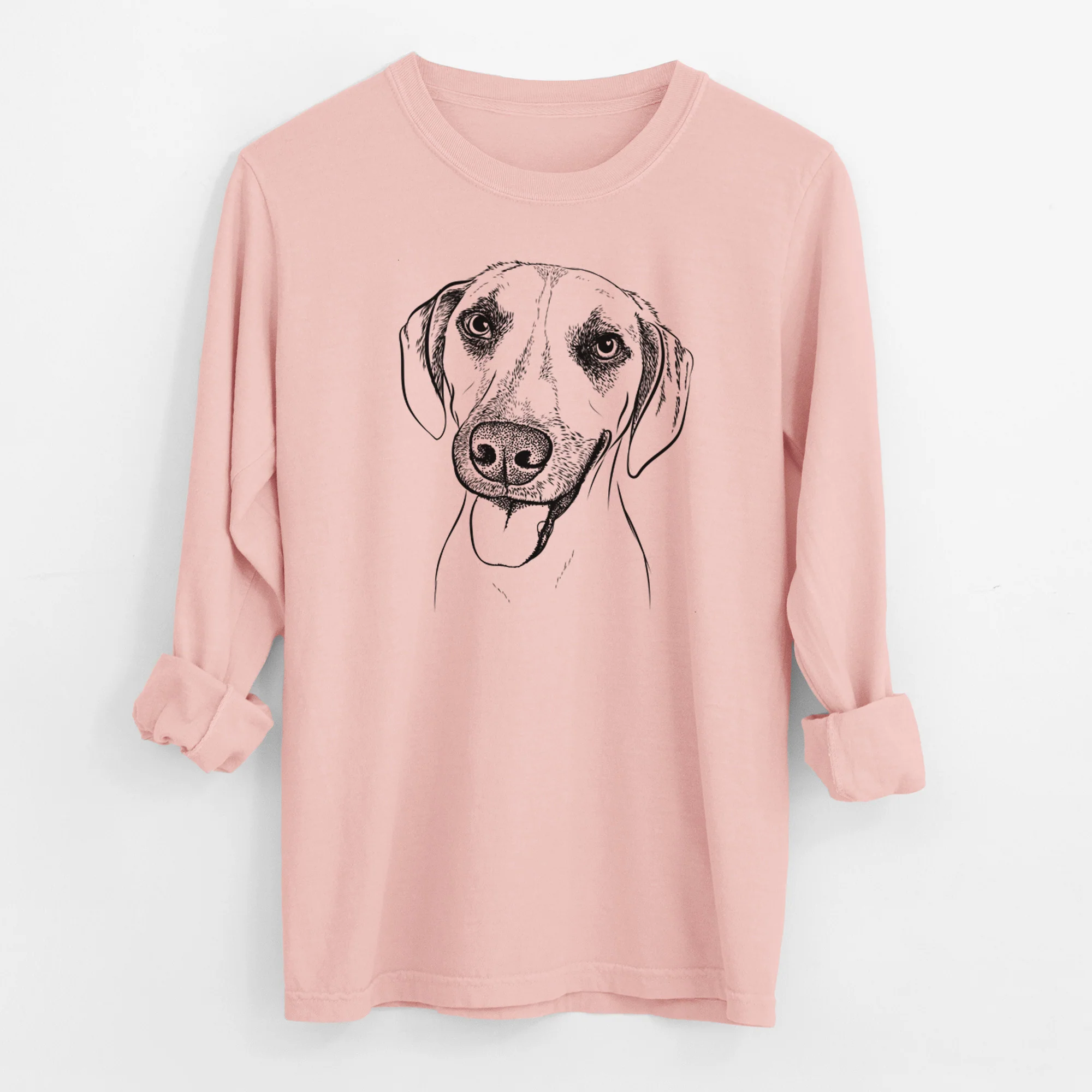 Bare Malia the American Foxhound Mix - Men's Heavyweight 100% Cotton Long Sleeve - Image 11