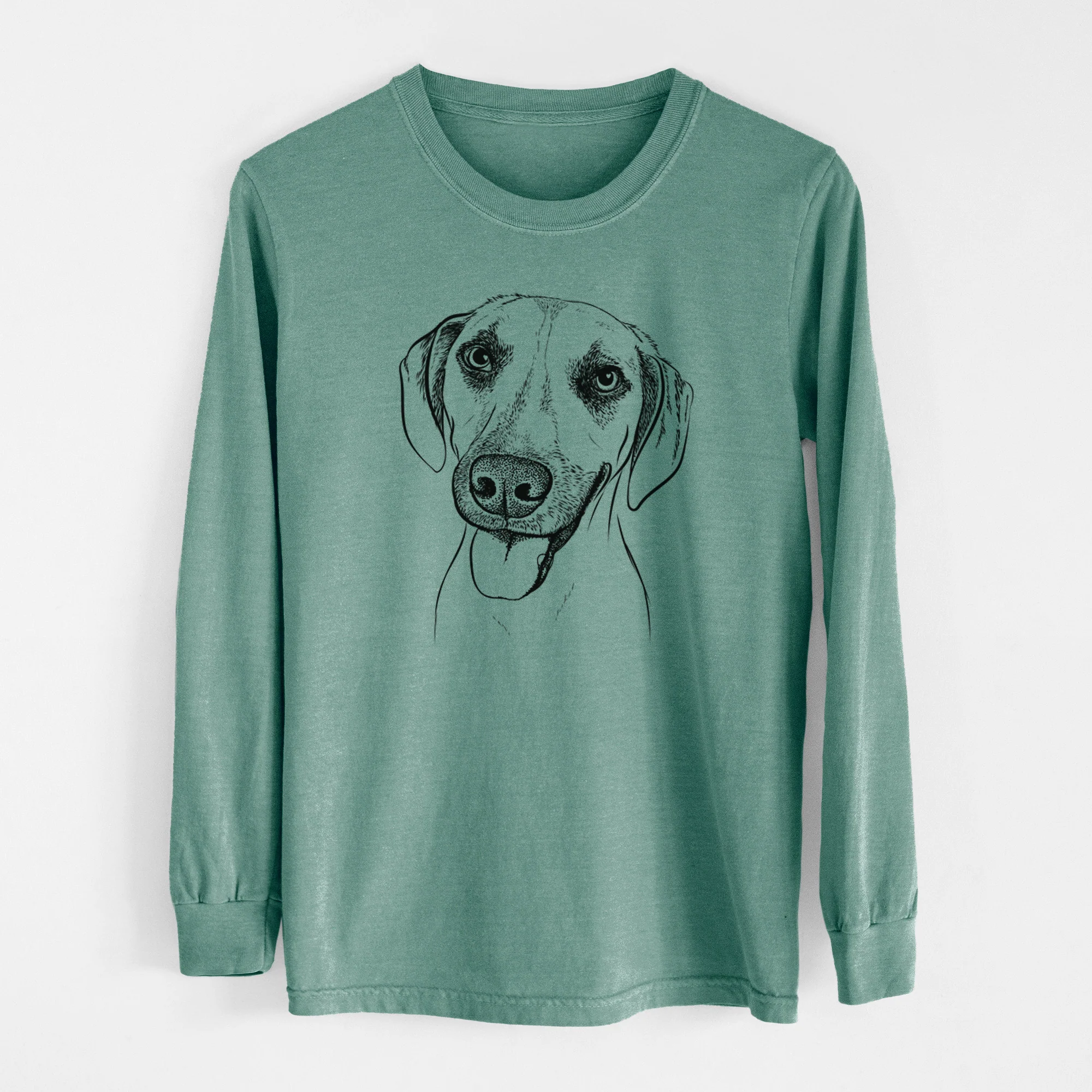 Bare Malia the American Foxhound Mix - Men's Heavyweight 100% Cotton Long Sleeve - Image 12