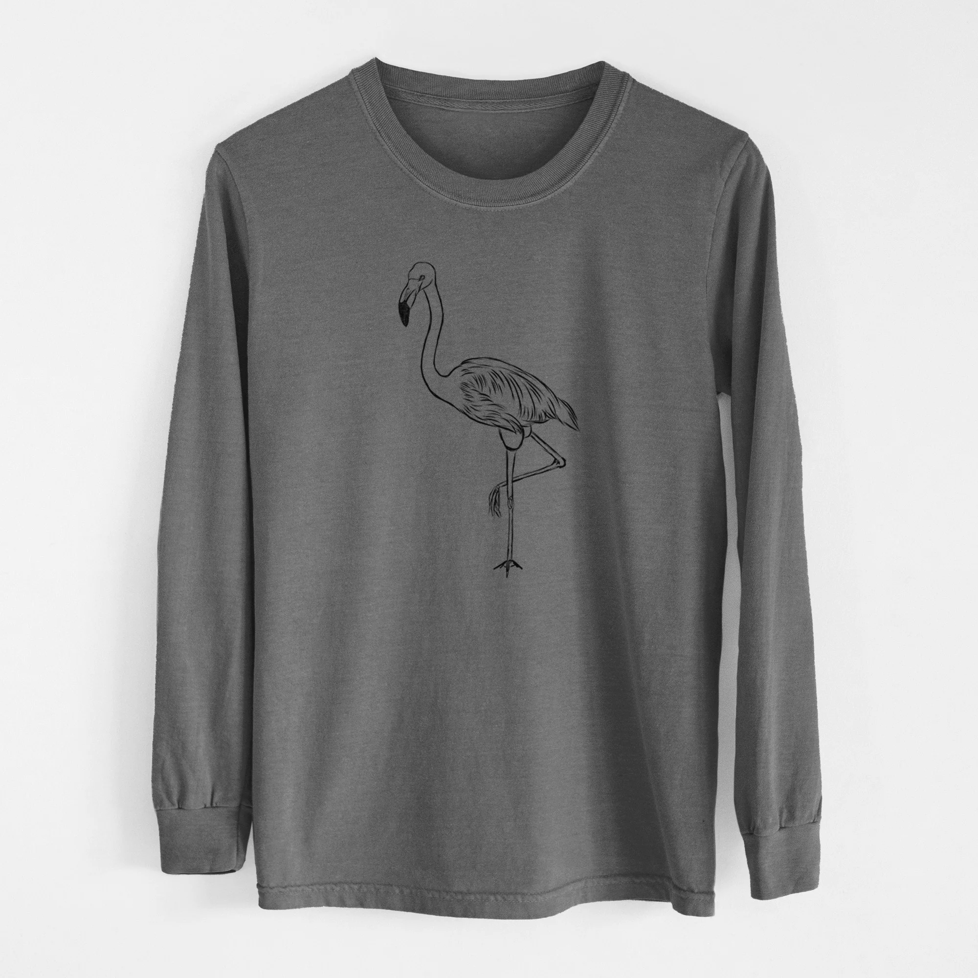 Bare Mango the Flamingo - Men's Heavyweight 100% Cotton Long Sleeve - Image 14