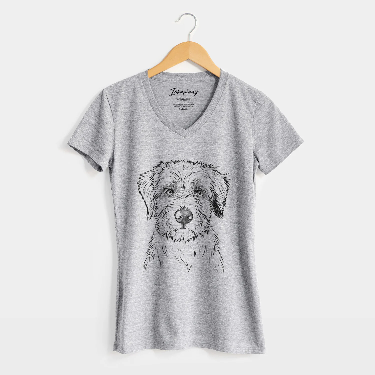 Bare Marek the Bernedoodle - Women's V-neck Shirt - Image 8