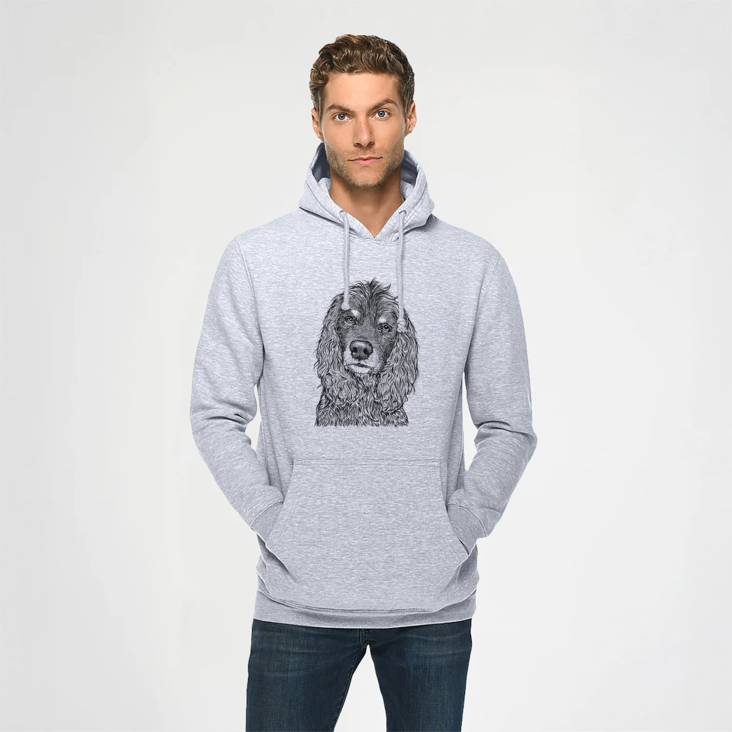 Marley Boy the American Cocker Spaniel- Heavyweight Fleece Hoodie - Image 2