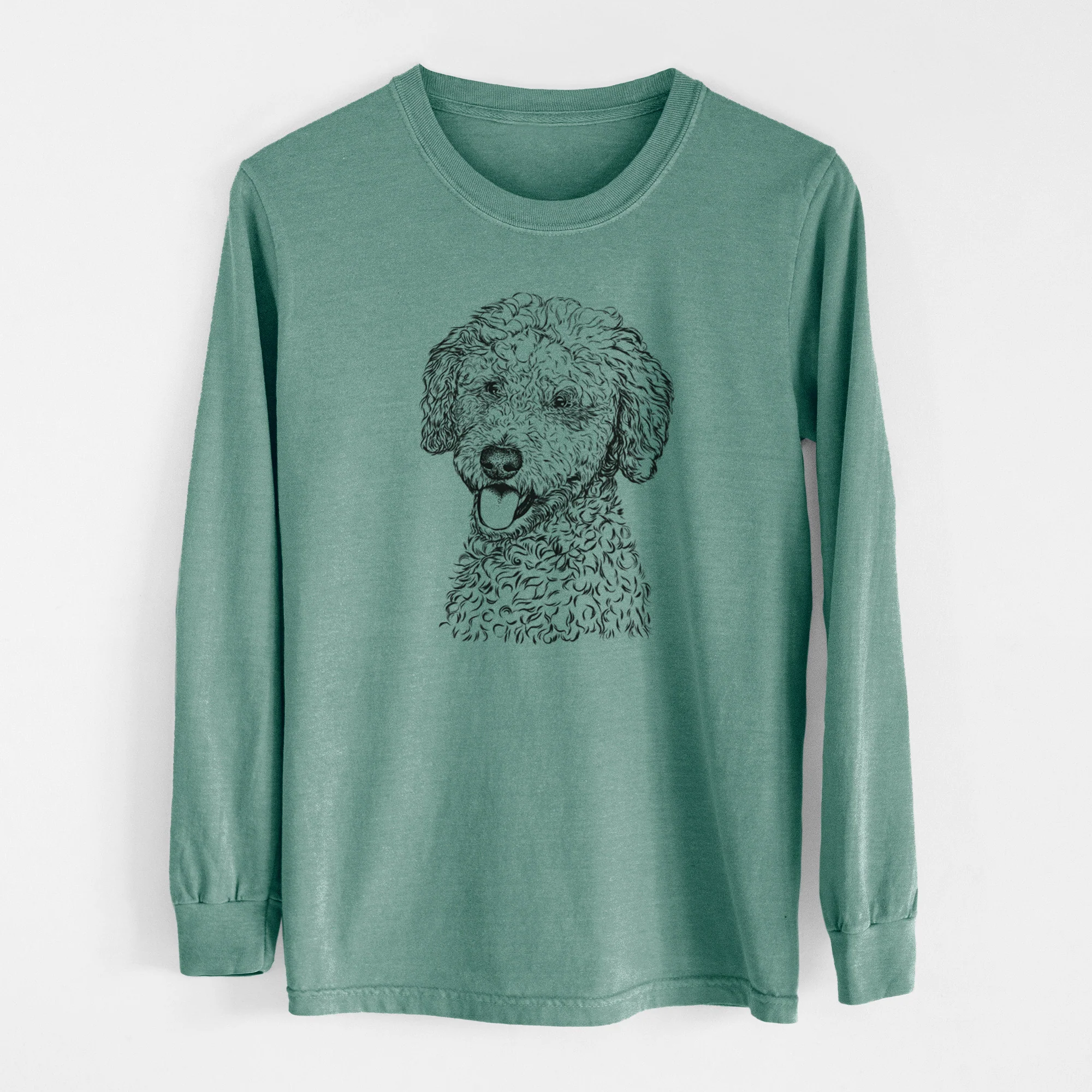 Bare Marlow the Goldendoodle - Men's Heavyweight 100% Cotton Long Sleeve - Image 12